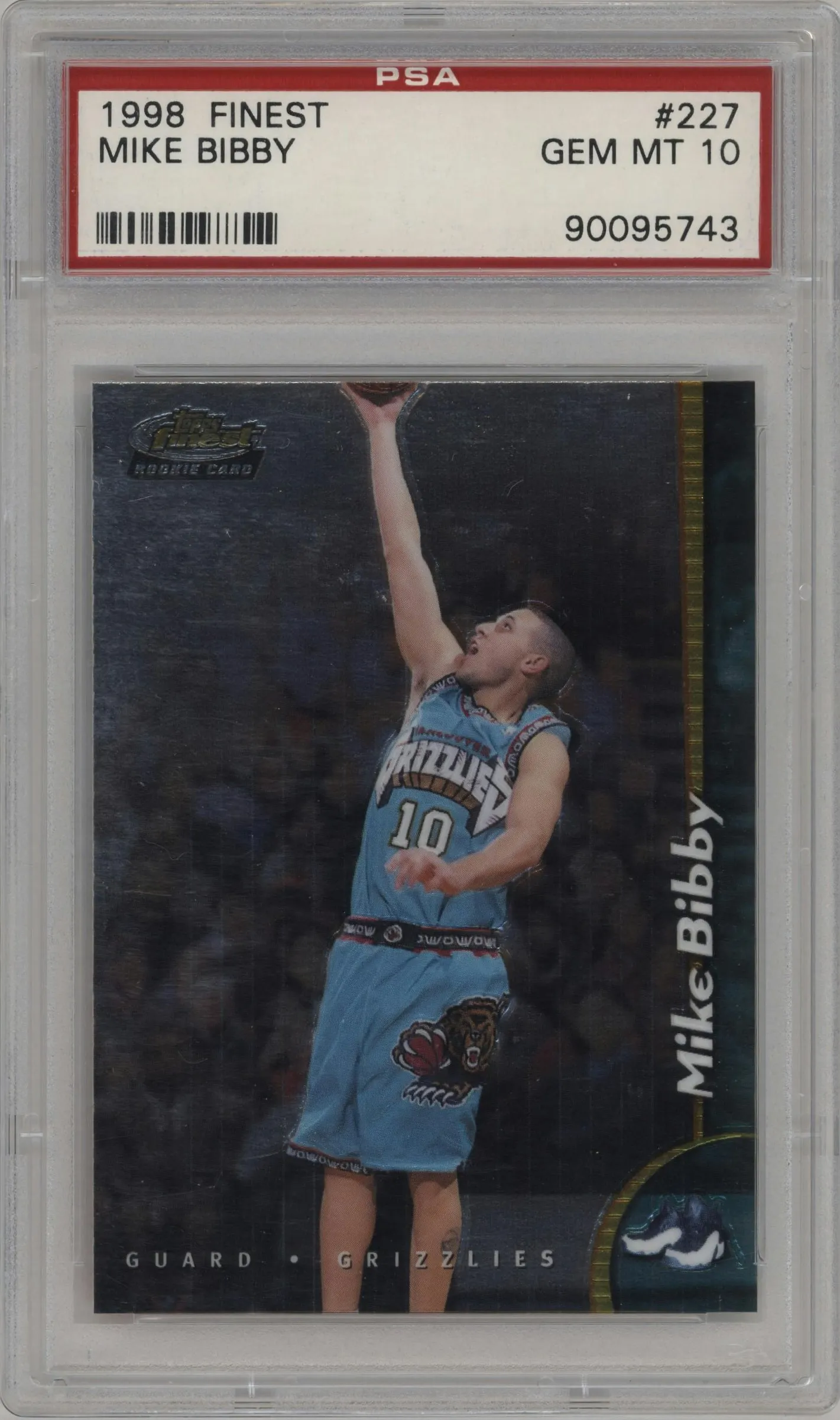 1998 Topps Finest Mike Bibby #227 PSA 10