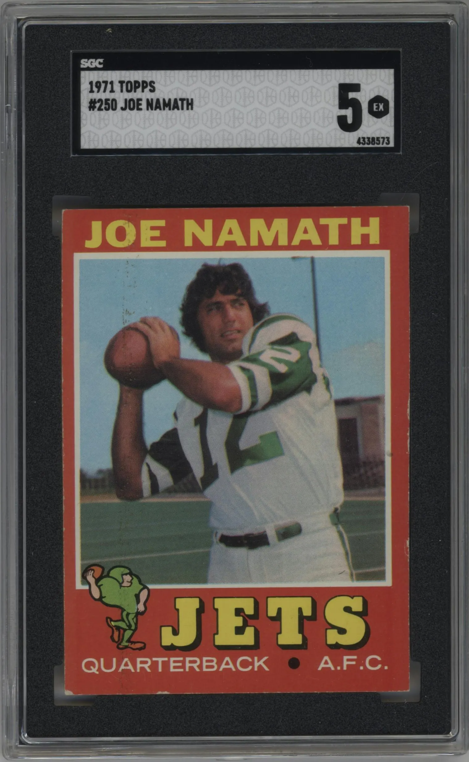 1971 Topps Joe Namath #250 SGC 5