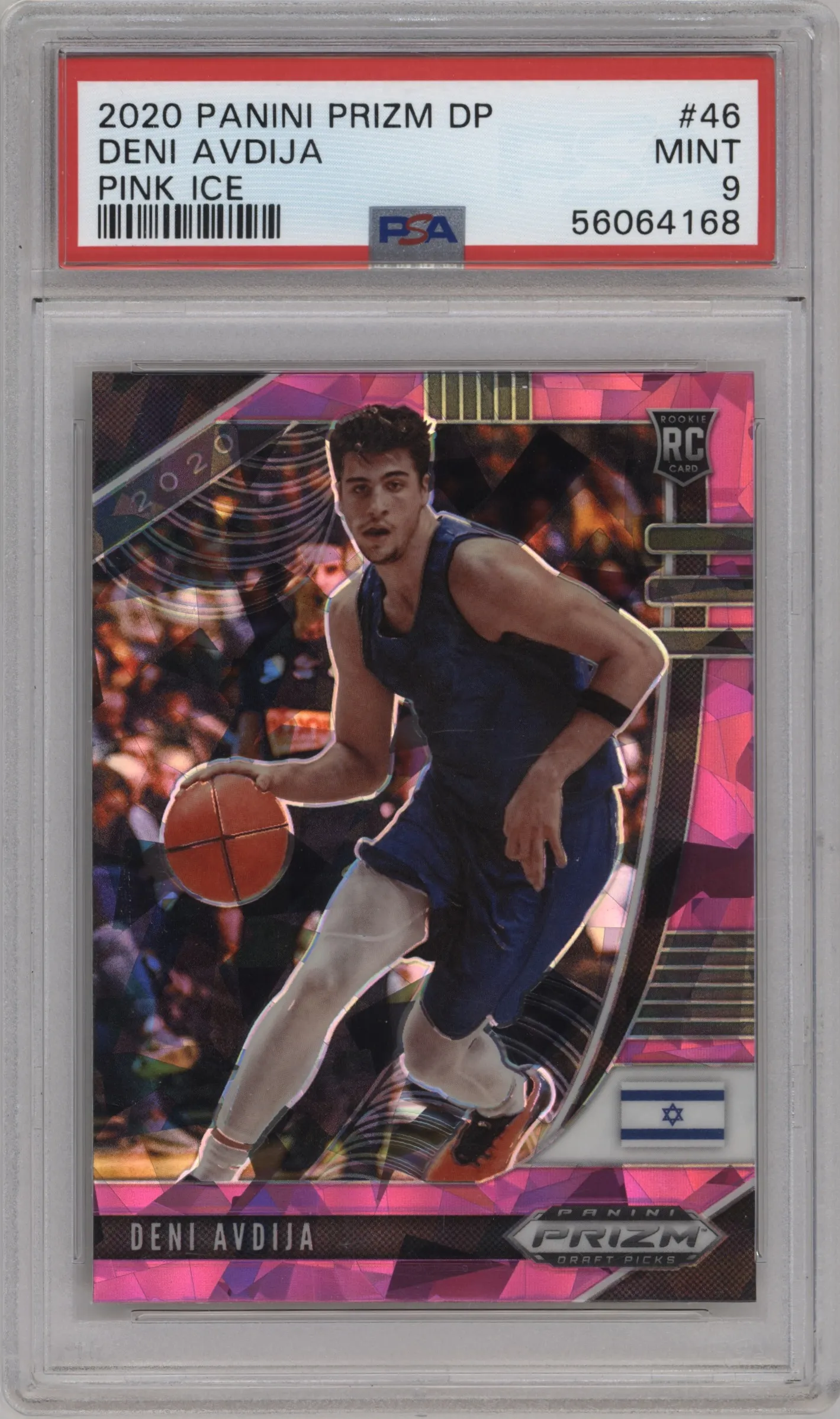 2020 Panini Prizm Draft Picks Deni Avdija Pink Ice PSA 9
