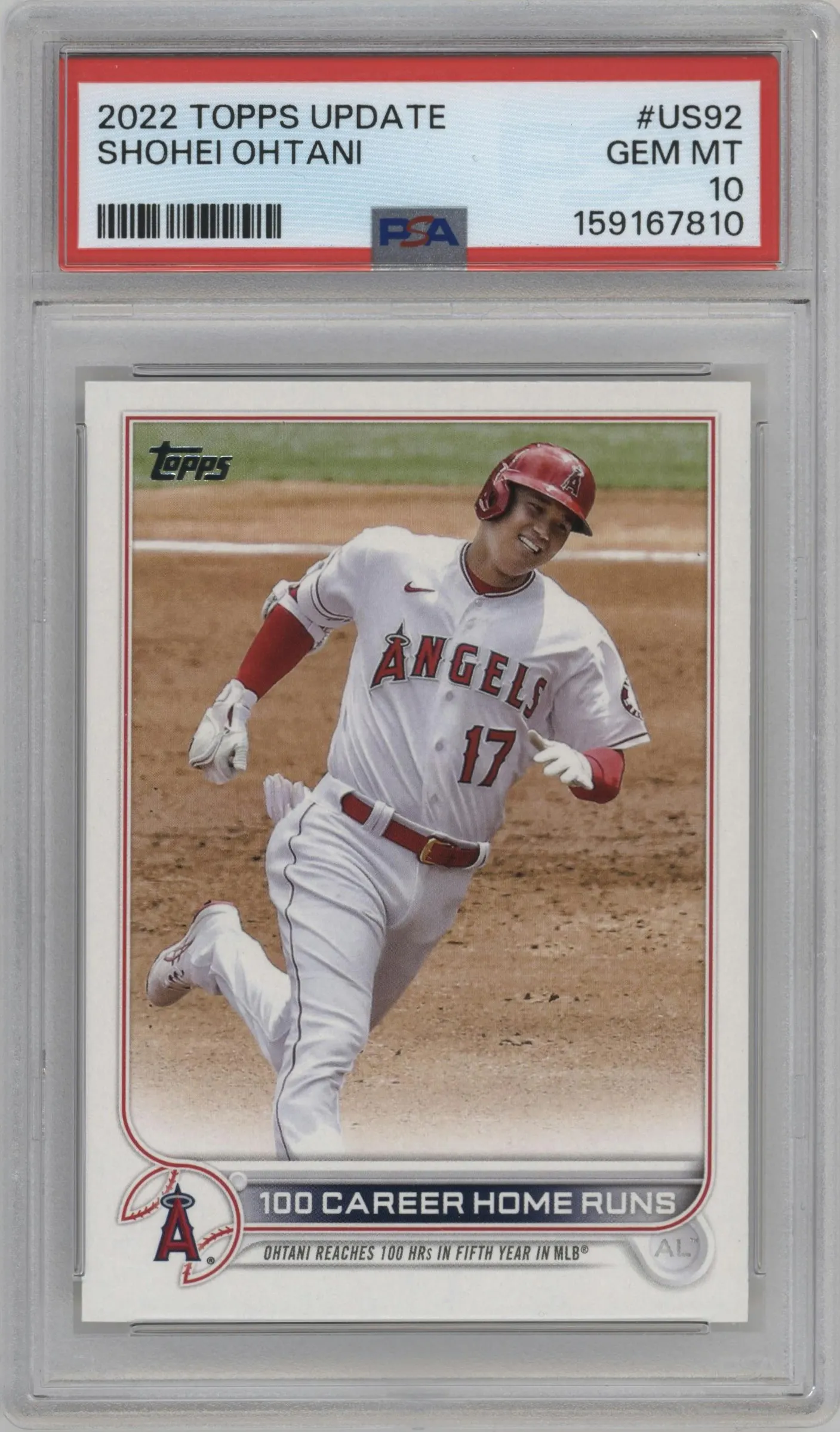 2022 Topps Update Shohei Ohtani #US92 PSA 10