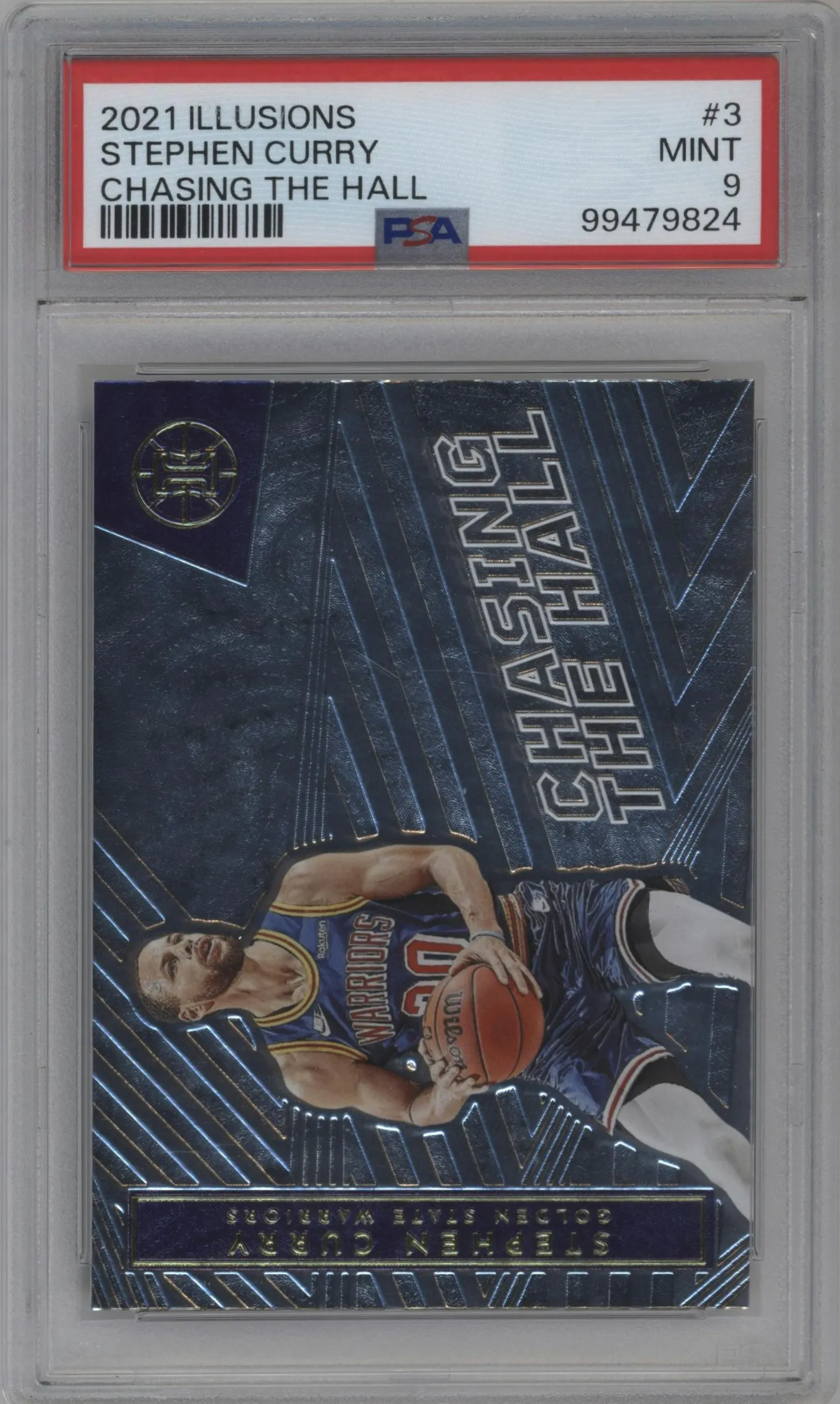 2021 Panini Illusions Chasing The Hall Stephen Curry PSA 9