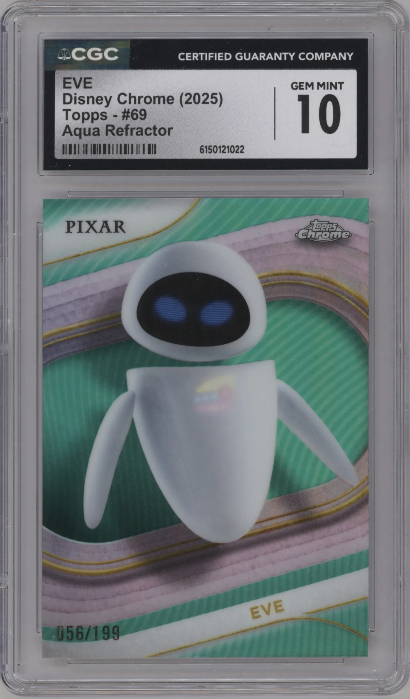 2025 Topps Chrome Disney Eve Aqua Refractor #69 CGC 10