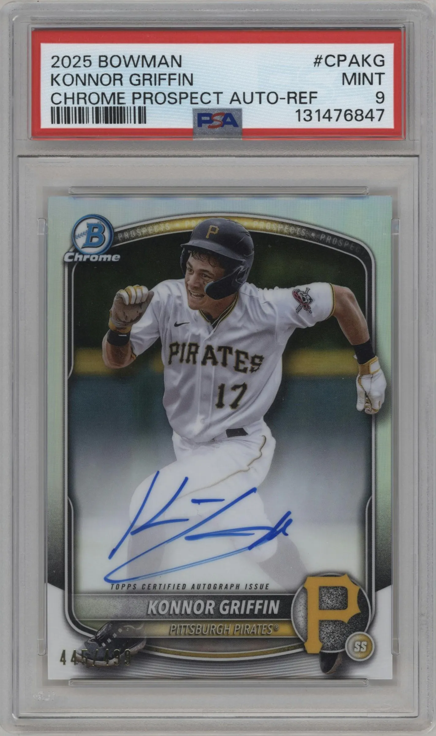 2025 Bowman Chr.Pros.AU Konnor Griffin Refractor #CPA-KG PSA 9