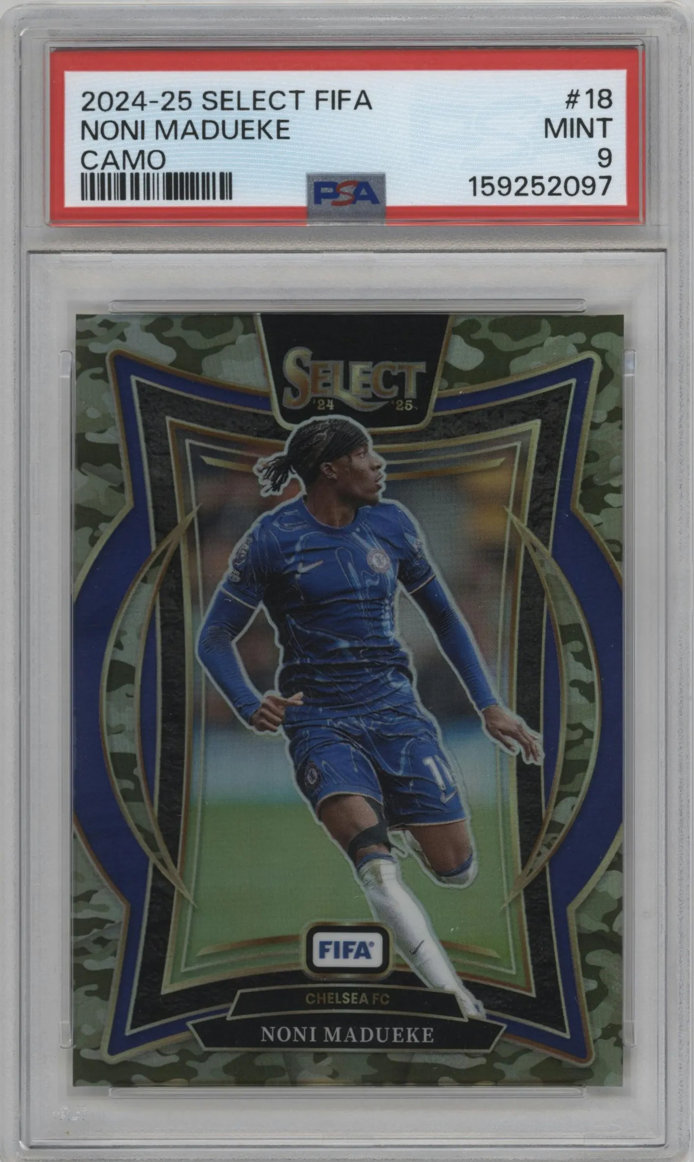 2024 Panini Select FIFA Noni Madueke Camo PSA 9