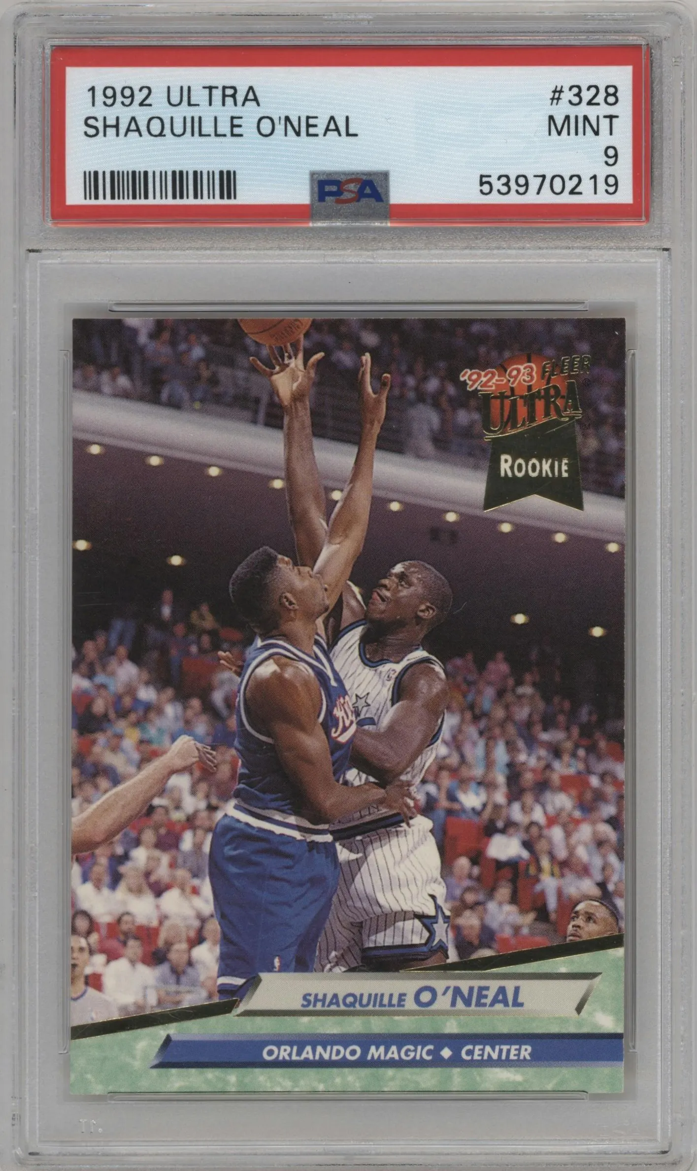 1992 Fleer Ultra Shaquille O’Neal #328 PSA 9