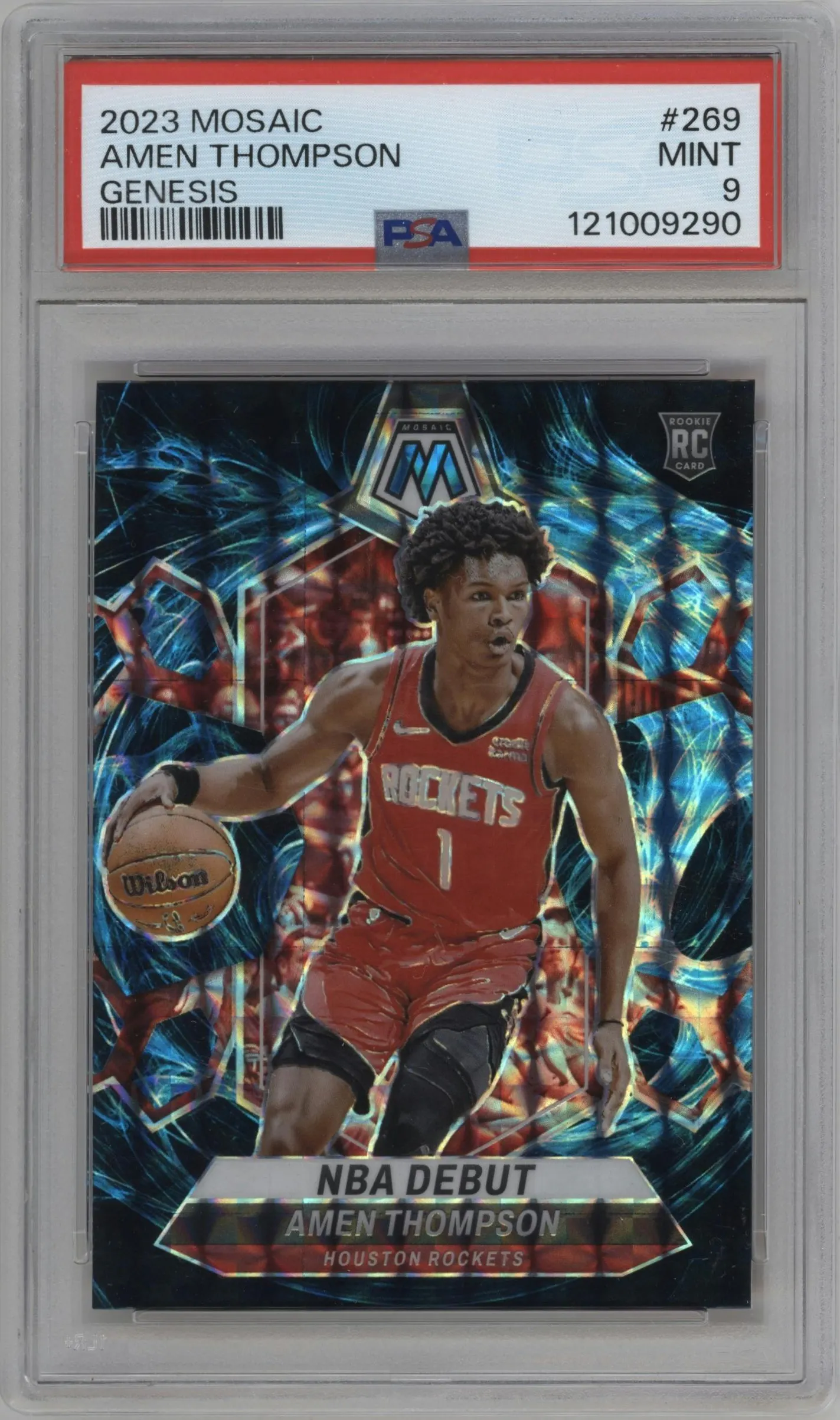 2023 Panini Mosaic Amen Thompson Genesis #269 PSA 9