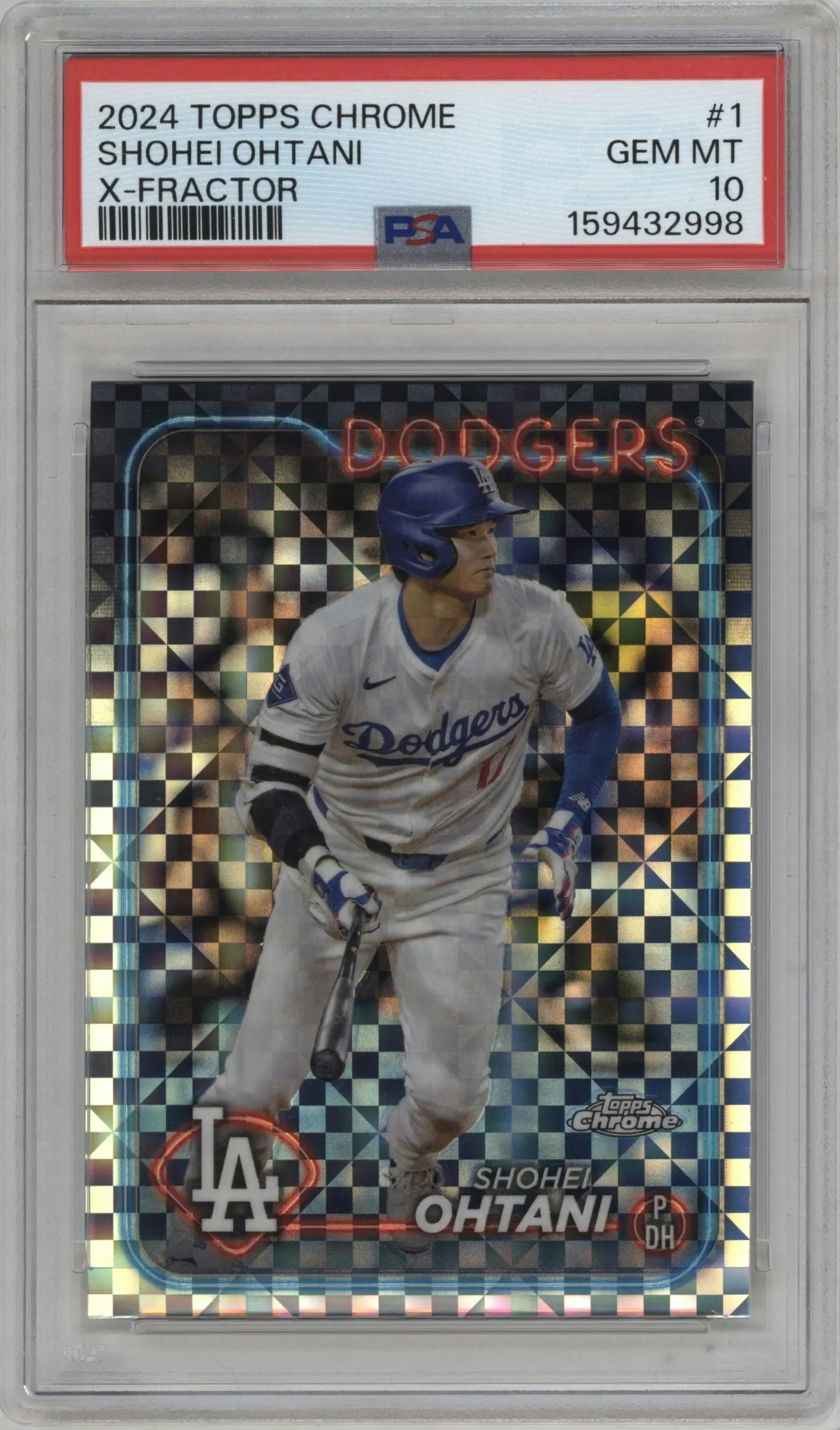 2024 Topps Chrome Shohei Ohtani X-Fractor #1 PSA 10