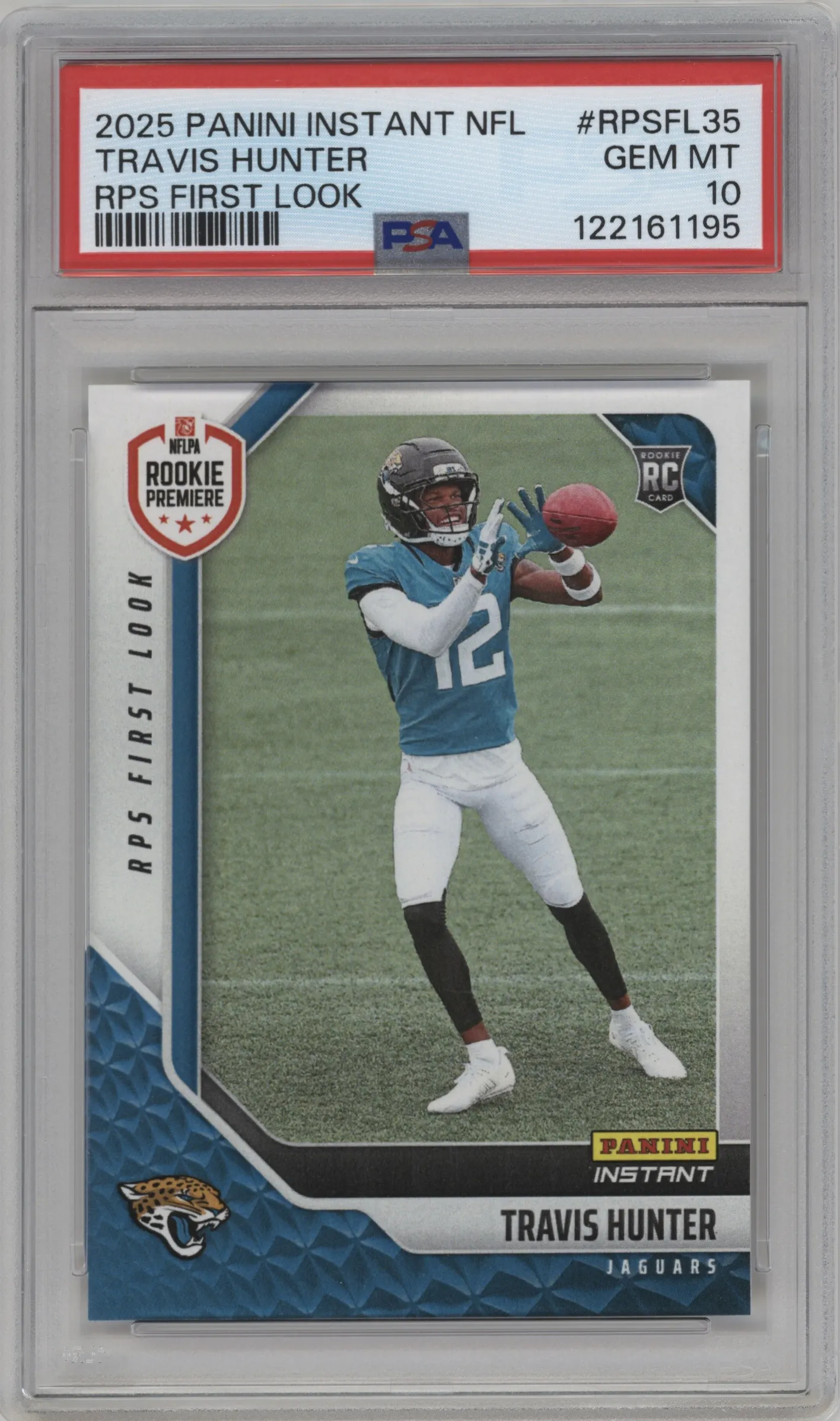 2025 Panini Instant NFL RPS First Look Travis Hunter #RPSFL-35 PSA 10
