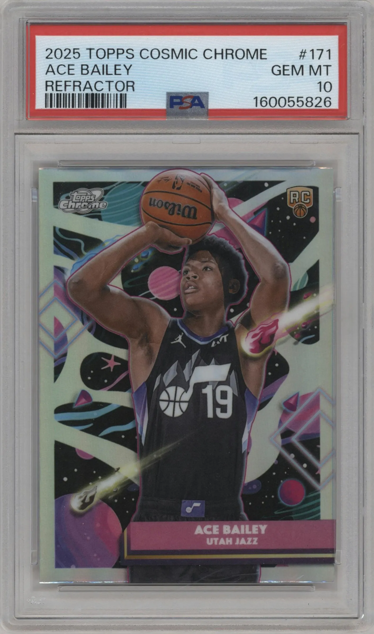 2025 Topps Chrome Cosmic Ace Bailey Refractor #171 PSA 10