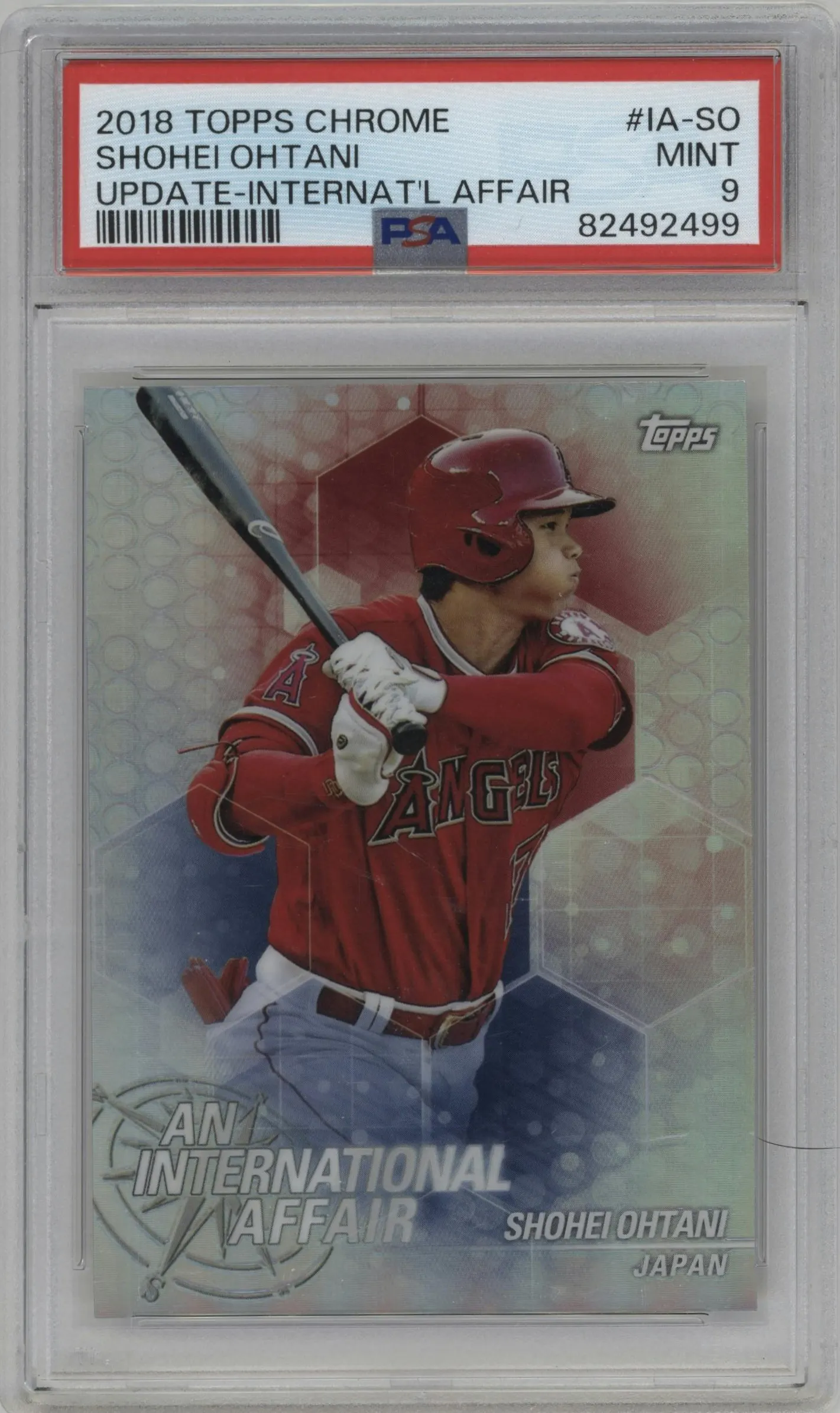 2018 Topps Chrome Update An International Affair Shohei Ohtani #IA-SO PSA 9