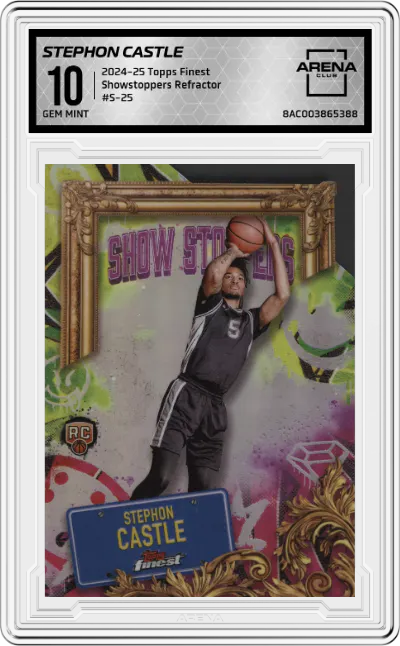 2024 Topps Finest Showstoppers Stephon Castle Refractor #S-25 ARENA CLUB 10