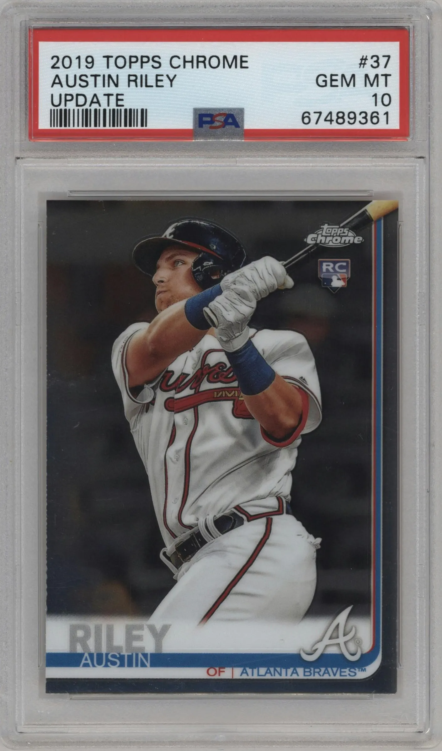 2019 Topps Chrome Update Austin Riley #37 PSA 10