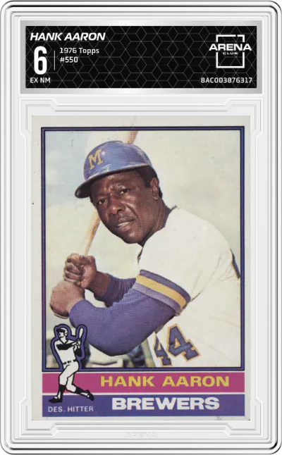 1976 Topps Hank Aaron #550 ARENA CLUB 6