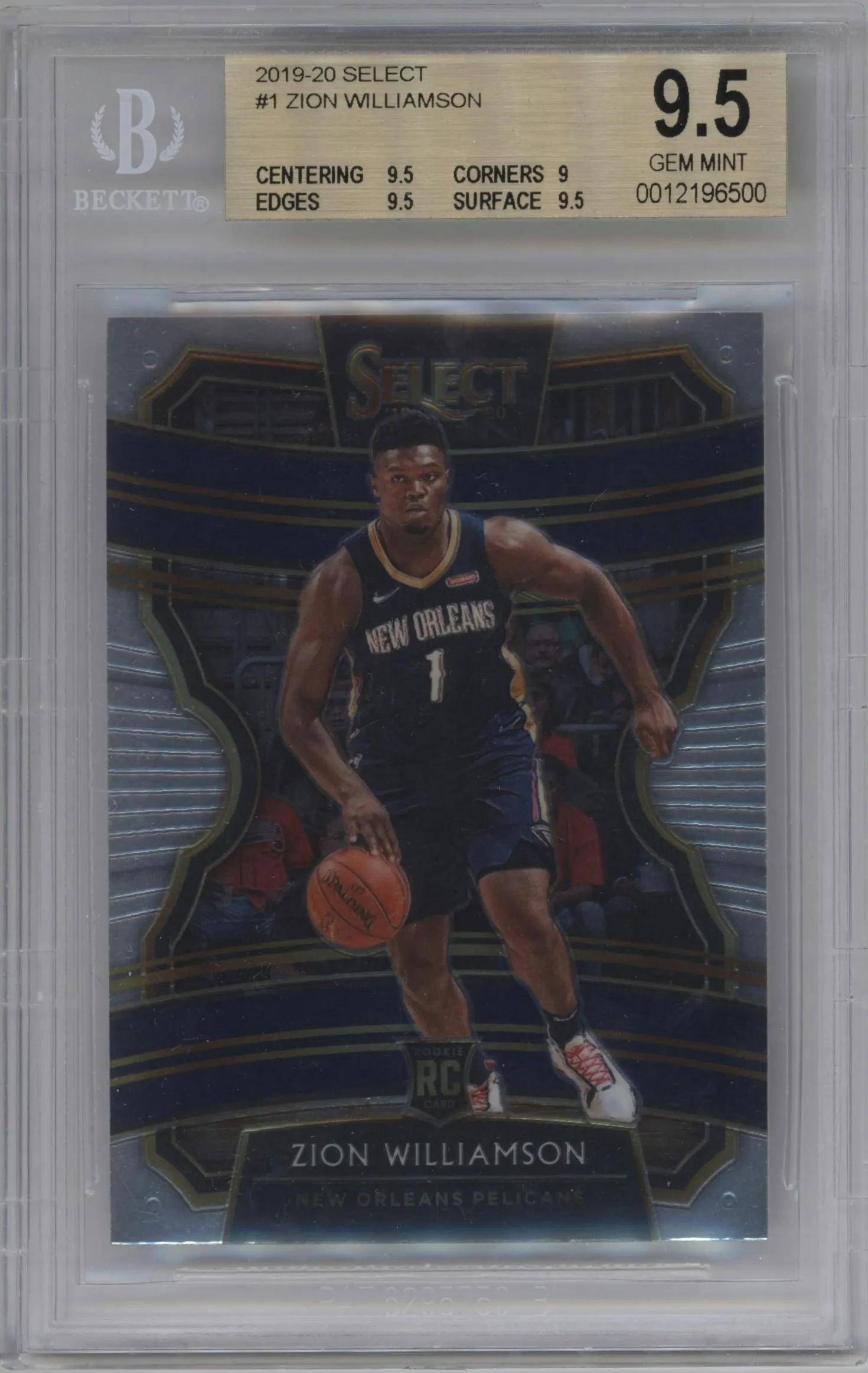 2019 Panini Select Zion Williamson BGS 9.5