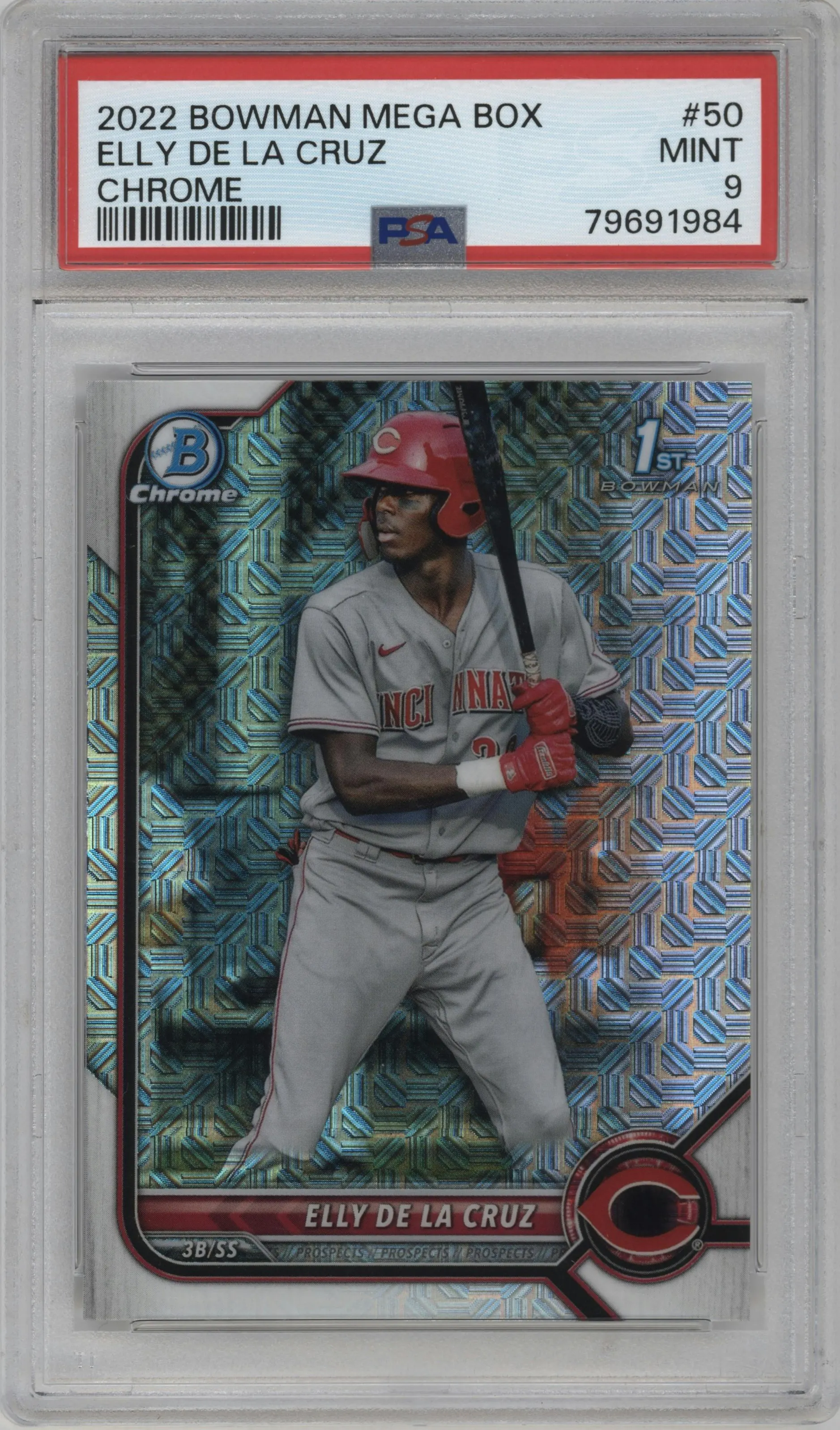 2022 Bowman Mega Box Chrome Elly De La Cruz #BCP-50 PSA 9