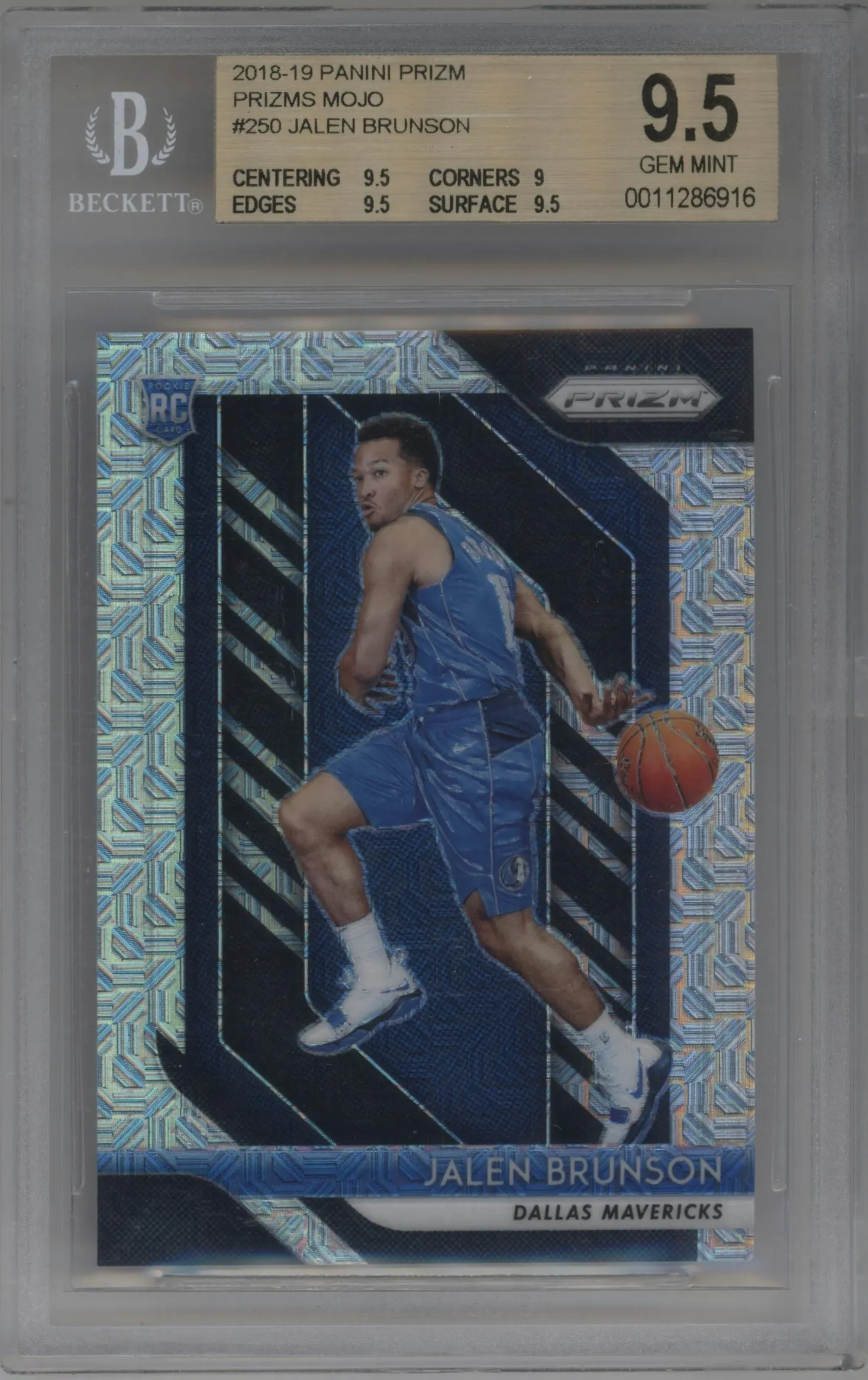 2018 Panini Prizm Jalen Brunson Mojo BGS 9.5