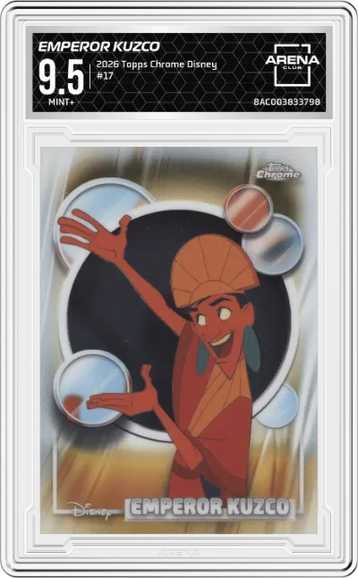 2026 Topps Chrome Disney Emperor Kuzco ARENA CLUB 9.5