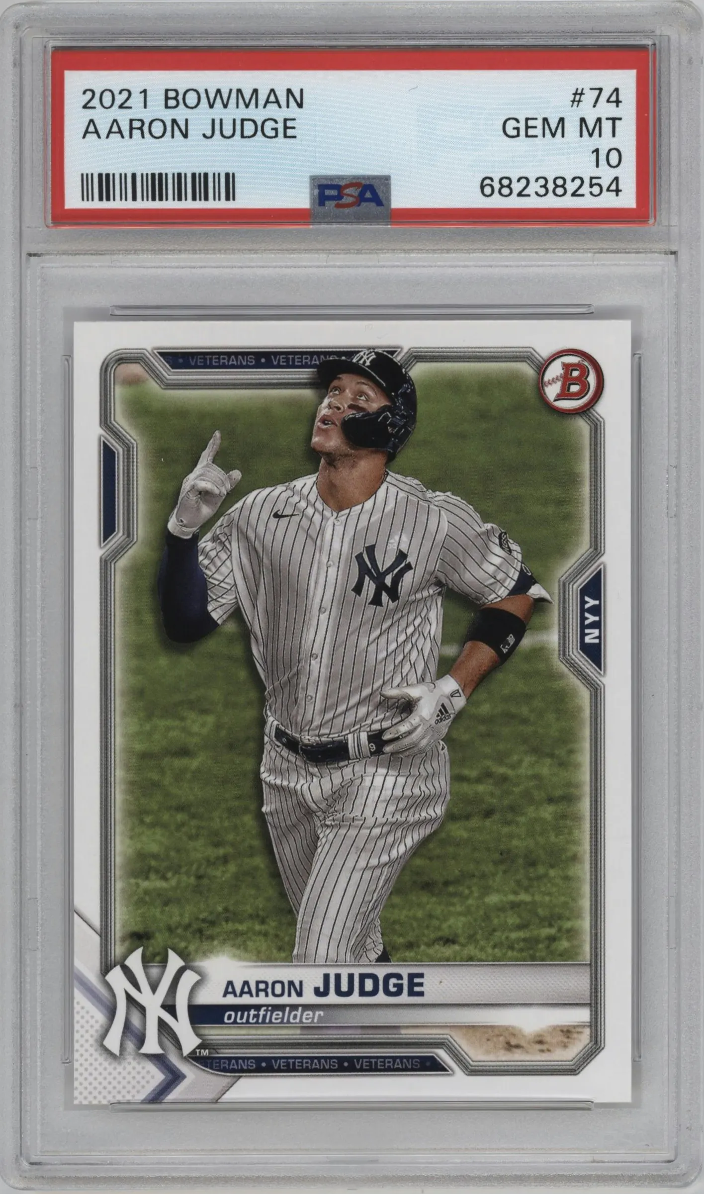 2021 Bowman Aaron Judge #74 PSA 10