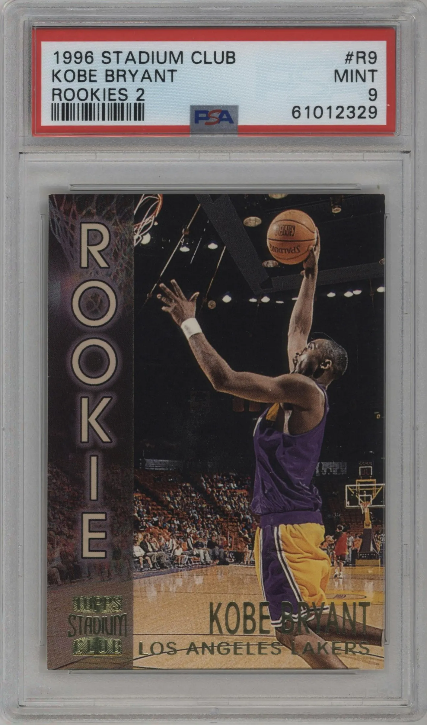 1996 Topps Stadium Club Rookie Kobe Bryant #R9 PSA 9