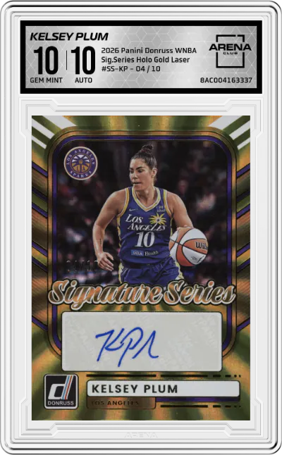 2026 Panini Donruss WNBA Sig.Series Kelsey Plum Holo Gold Laser #SS-KP ARENA CLUB 10