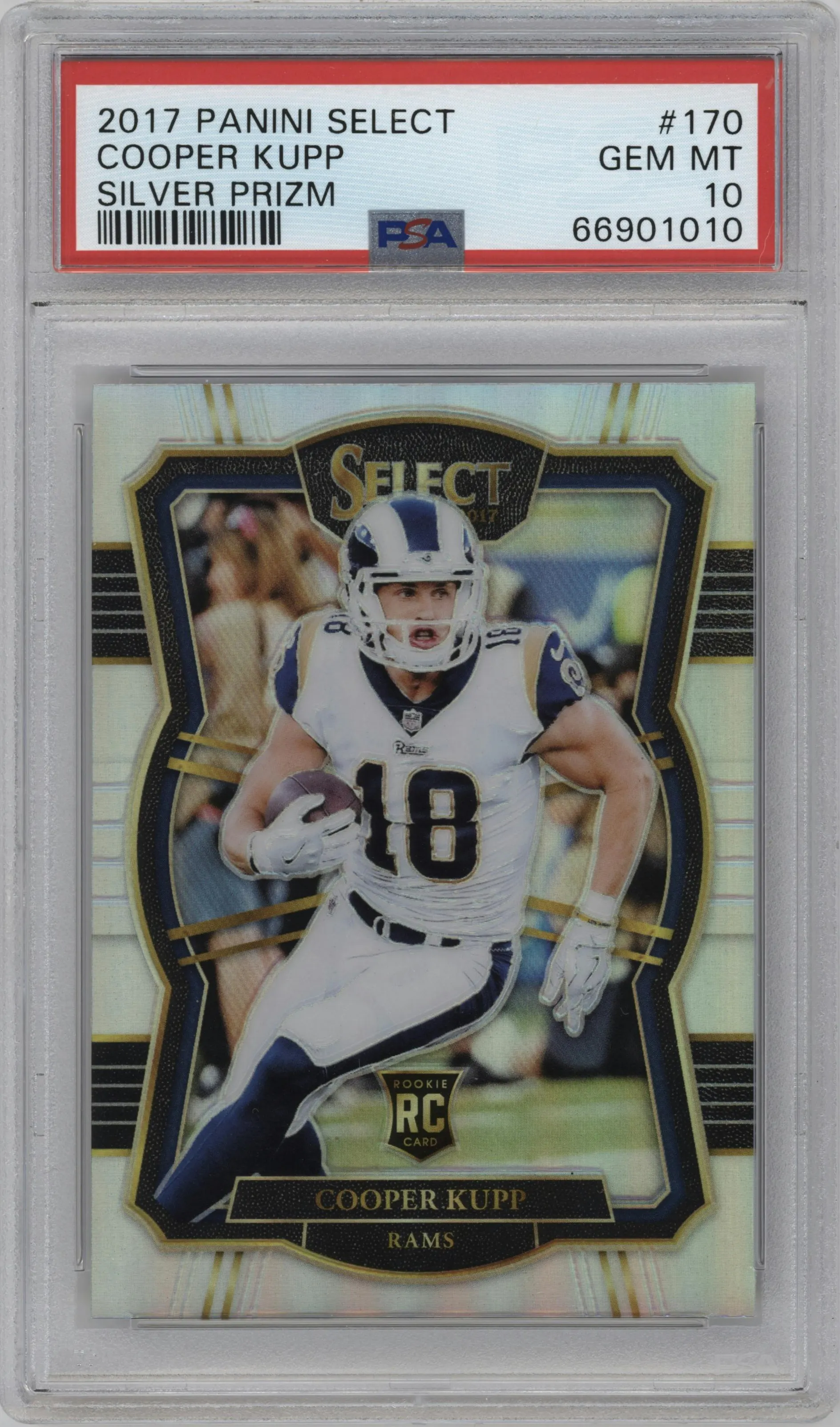 2017 Panini Select Pre.Lvl. Cooper Kupp Silver Prizm #170 PSA 10