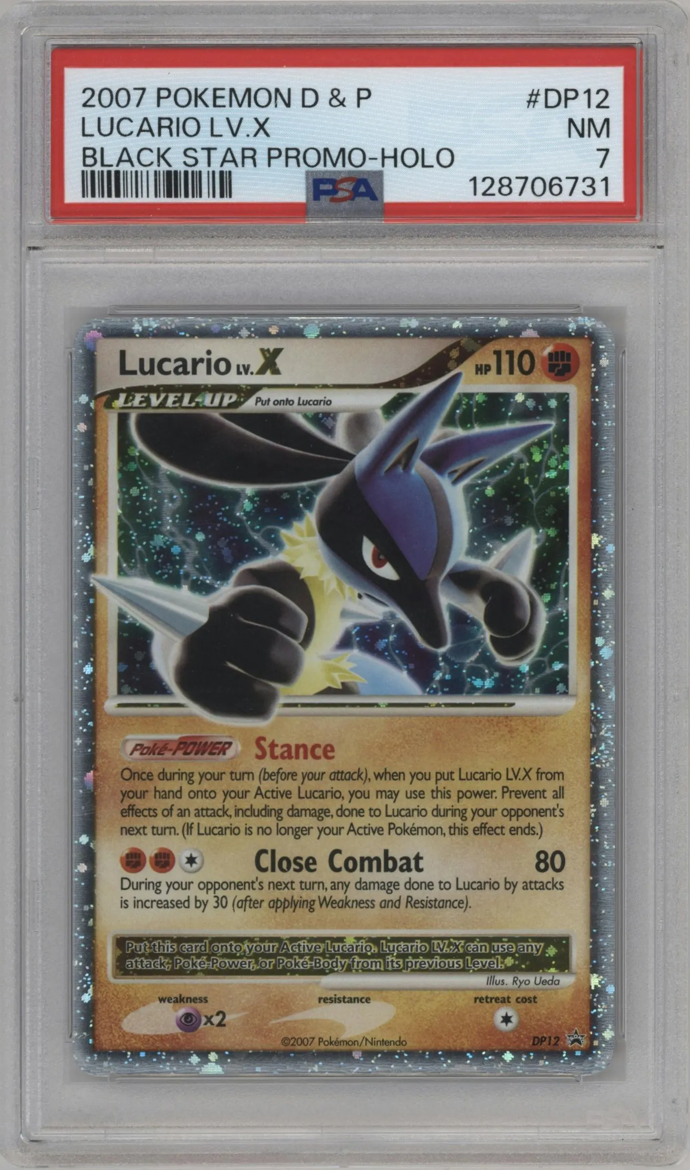 2007 Pokemon D&P Lucario Lv.X #DP12 PSA 7