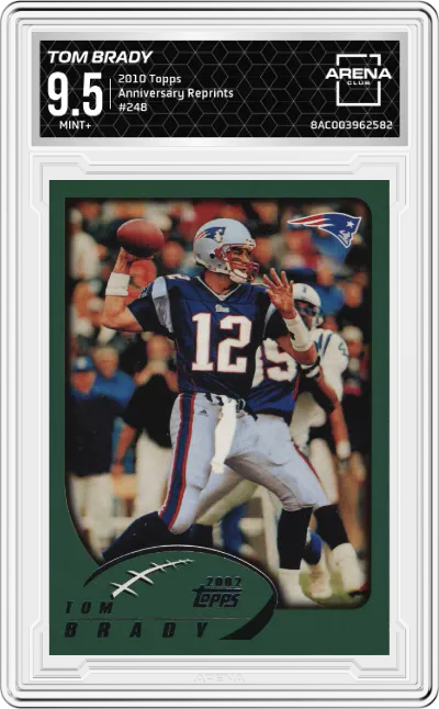 2010 Topps Anniversary Reprints Tom Brady #248 ARENA CLUB 9.5