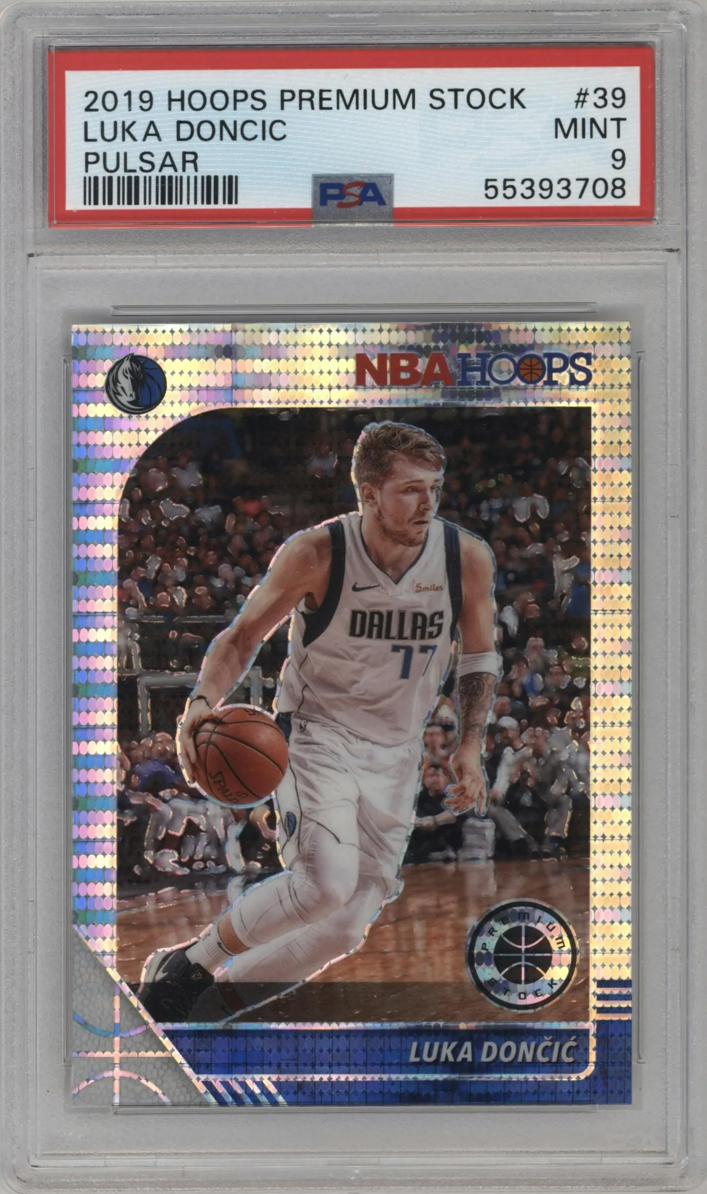 2019 Panini Hoops Premium Stock Luka Doncic Pulsar #39 PSA 9