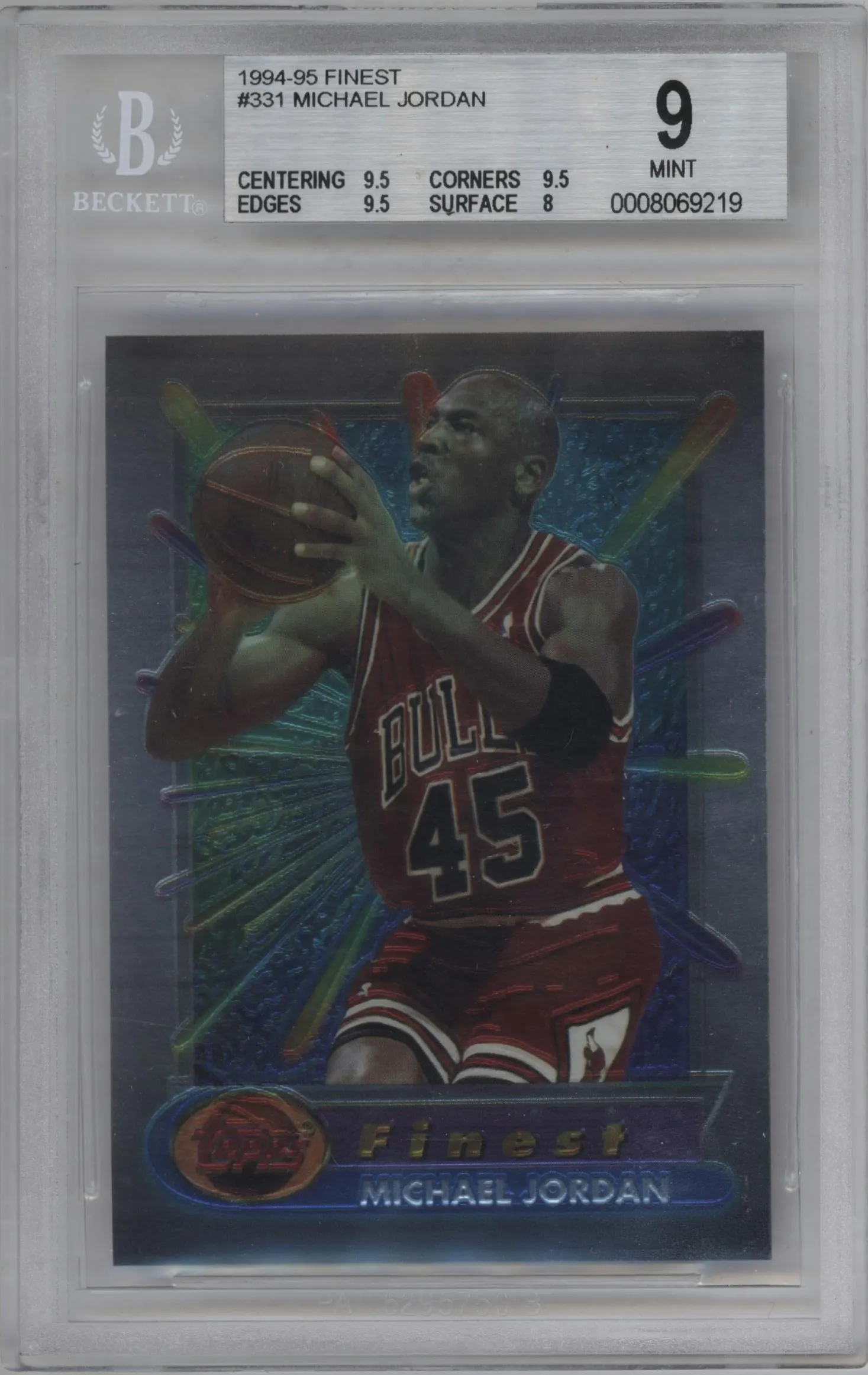 1994 Topps Finest Michael Jordan #331 BGS 9