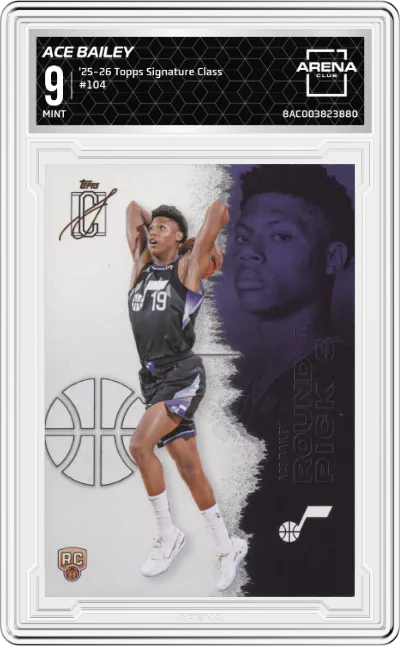 2025 2025-26 Topps Signature Class Topps Signature Class Ace Bailey ARENA CLUB 9