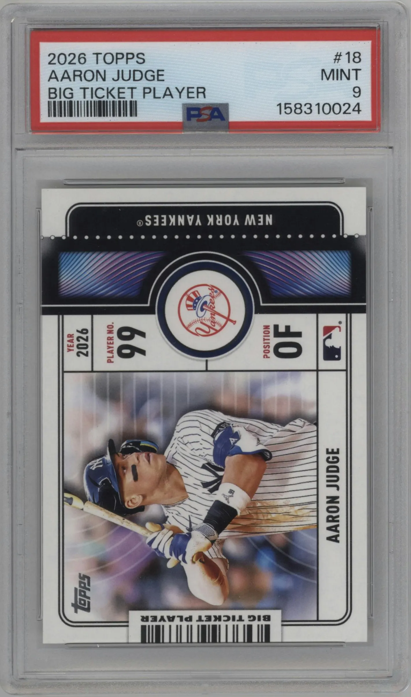 2026 Topps Big Ticket Players Aaron Judge #BTP-18 PSA 9