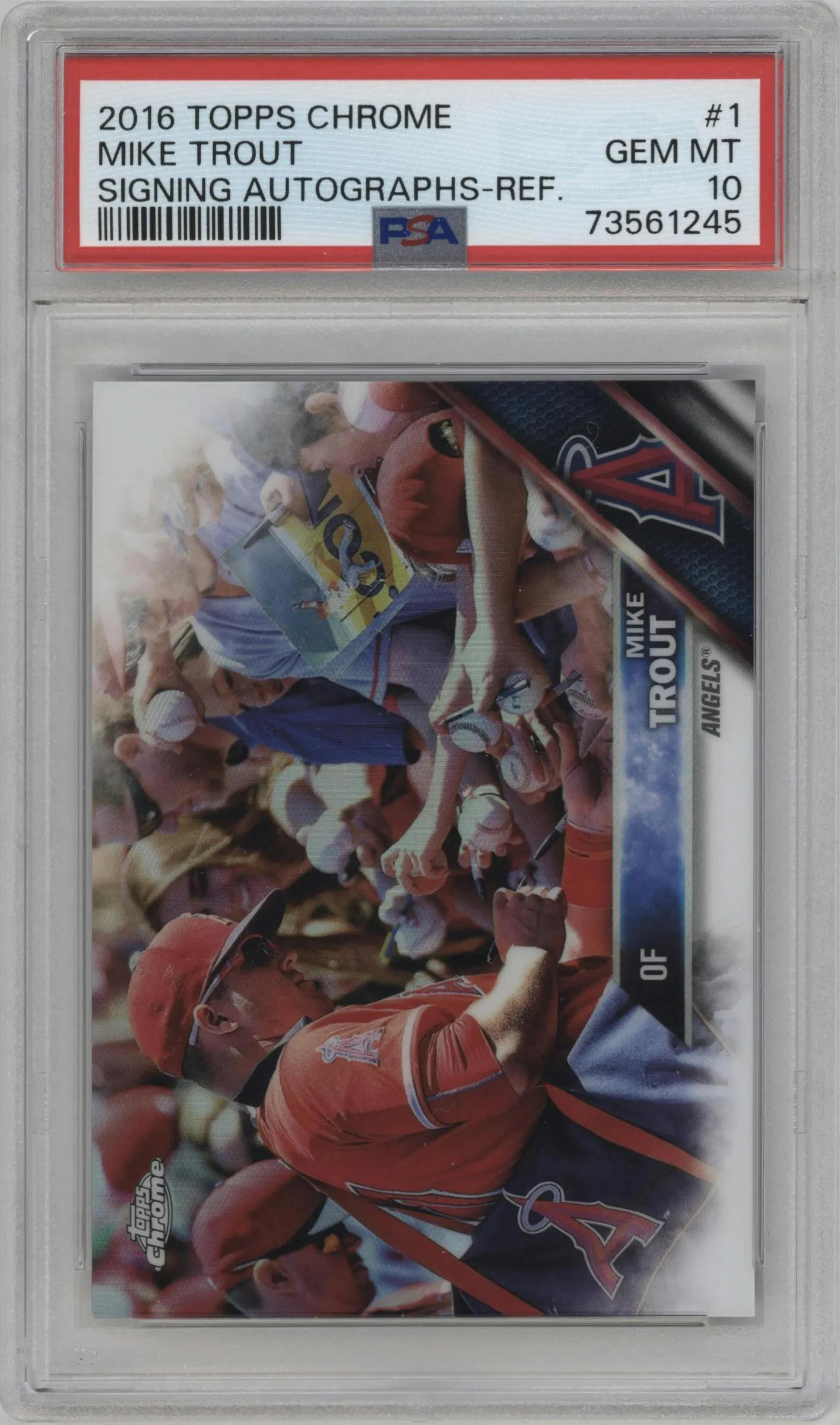 2016 Topps Chrome Var. Mike Trout #1 PSA 10