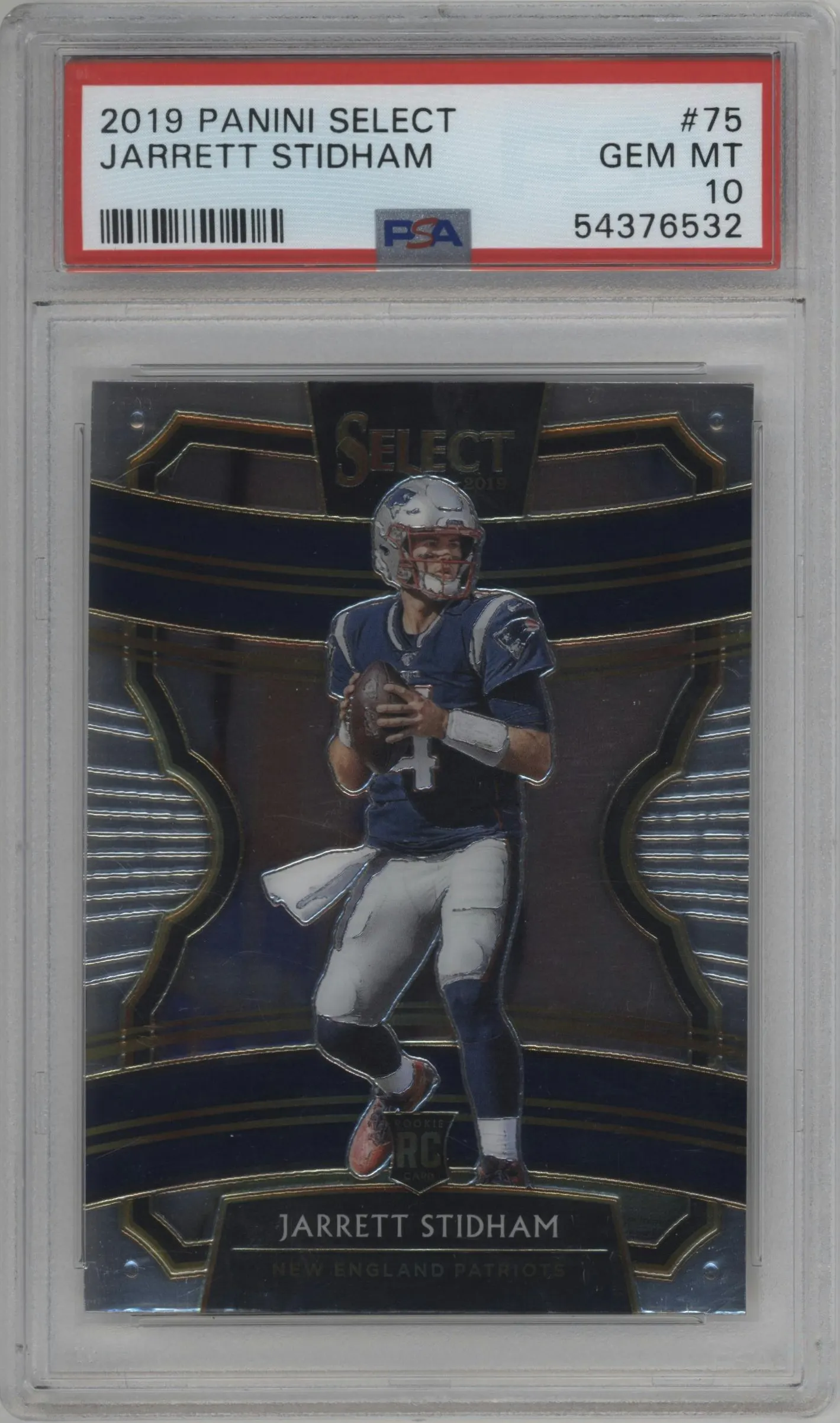 2019 Panini Select Jarrett Stidham #75 PSA 10