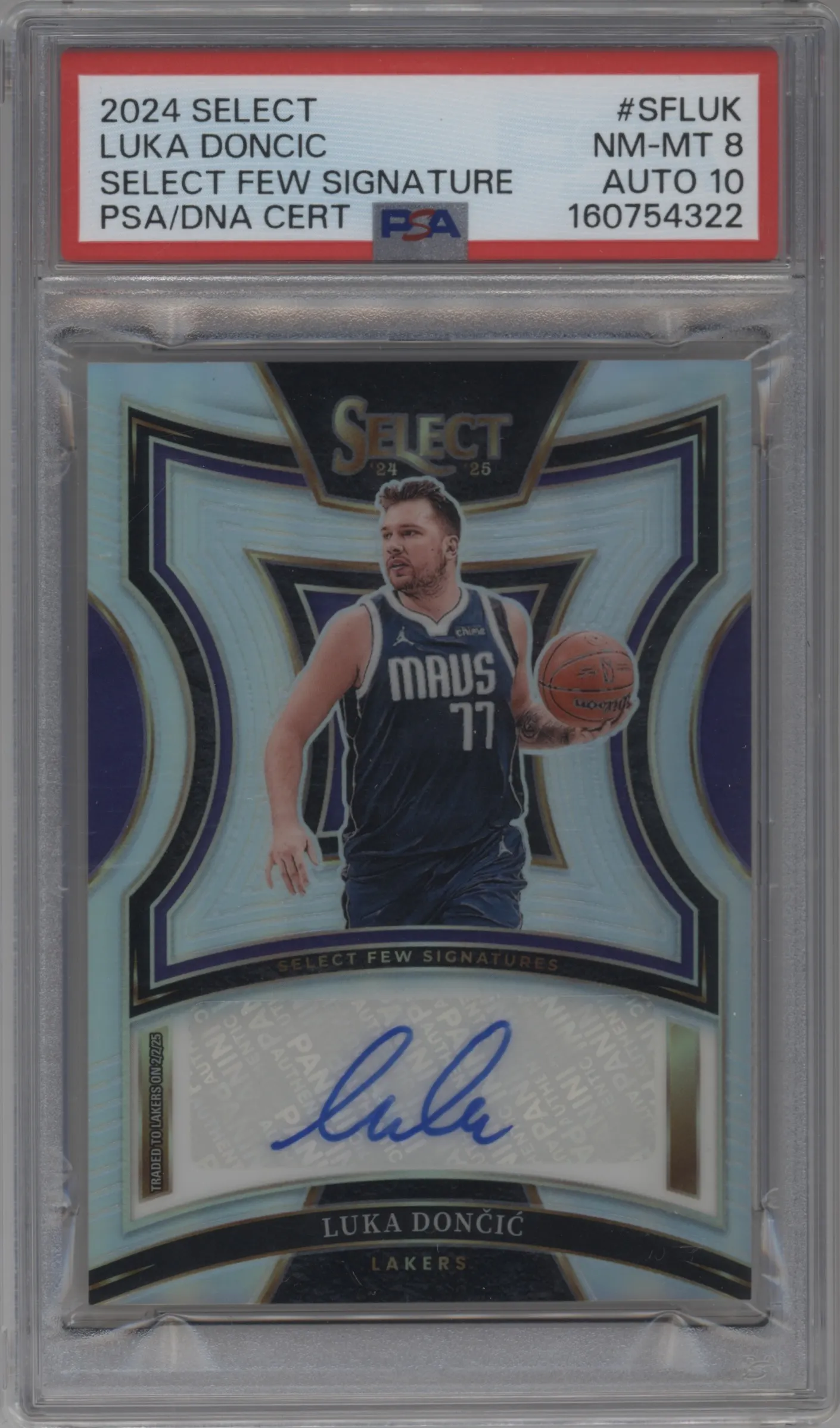 2024 Panini Select Select Few Sig. Luka Doncic #SF-LUK PSA 8
