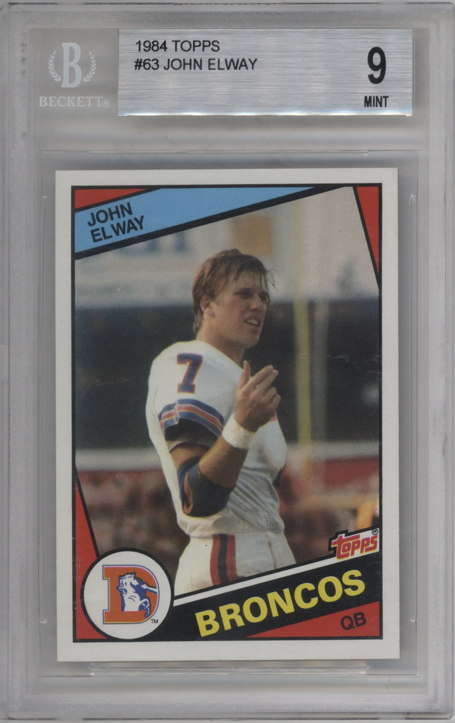 1984 Topps John Elway #63 BGS 9