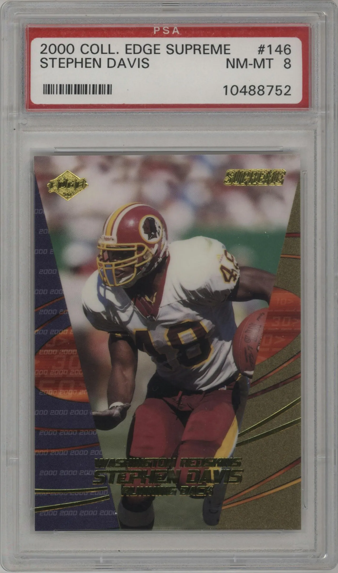2000 Collector's Edge Supreme Stephen Davis PSA 8