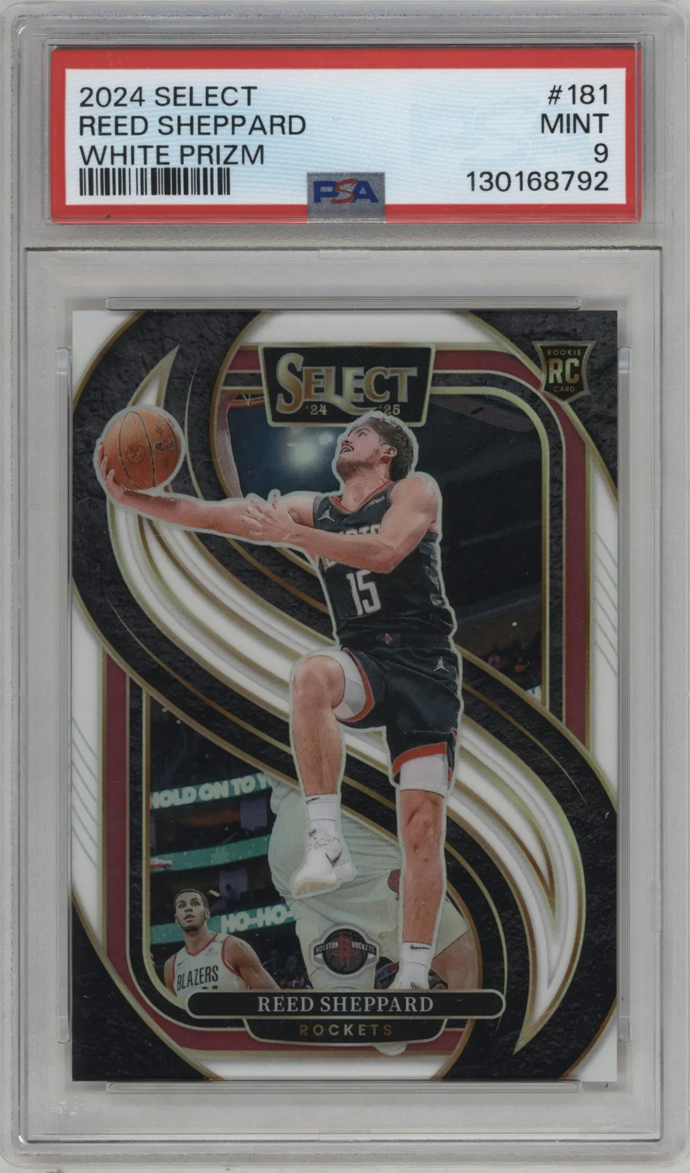 2024 Panini Select Pre.Lvl. Reed Sheppard White Prizm #181 PSA 9