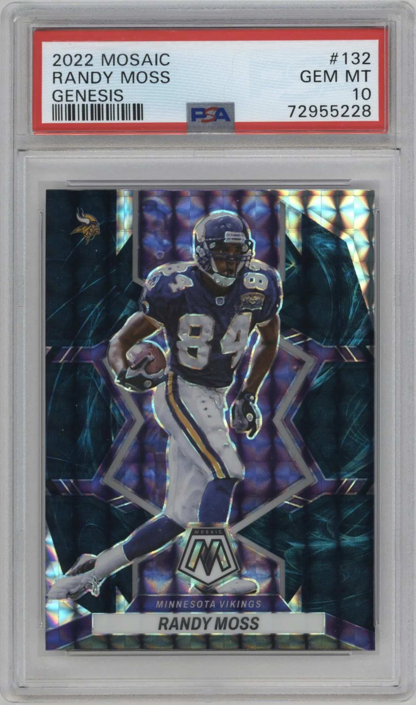 2022 Panini Mosaic Randy Moss Genesis #132 PSA 10