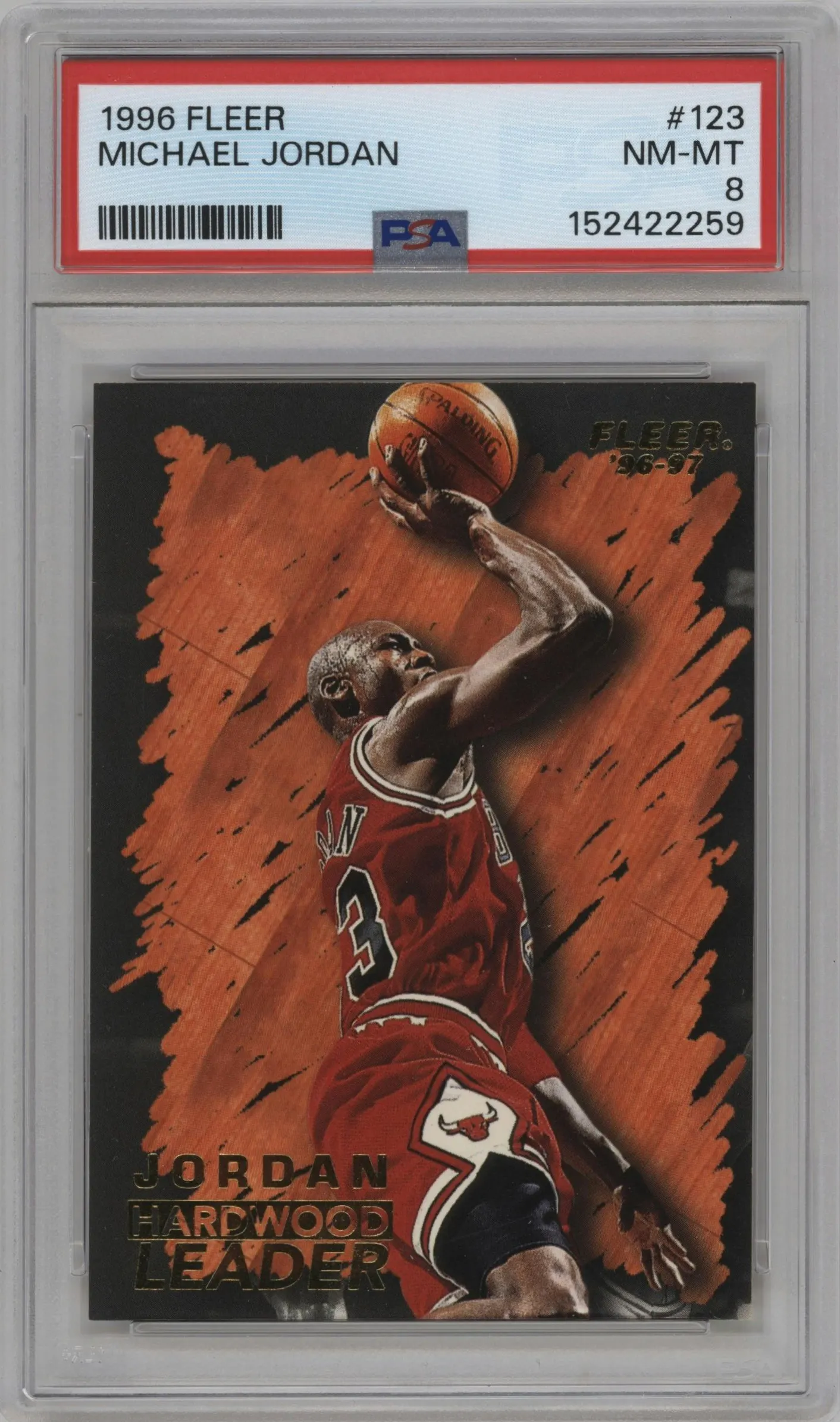 1996 Fleer Michael Jordan #123 PSA 8