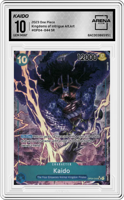 2023 One Piece Kingdoms of Intrigue Kaido Alternate Art SR #OP04-044 SR ARENA CLUB 10