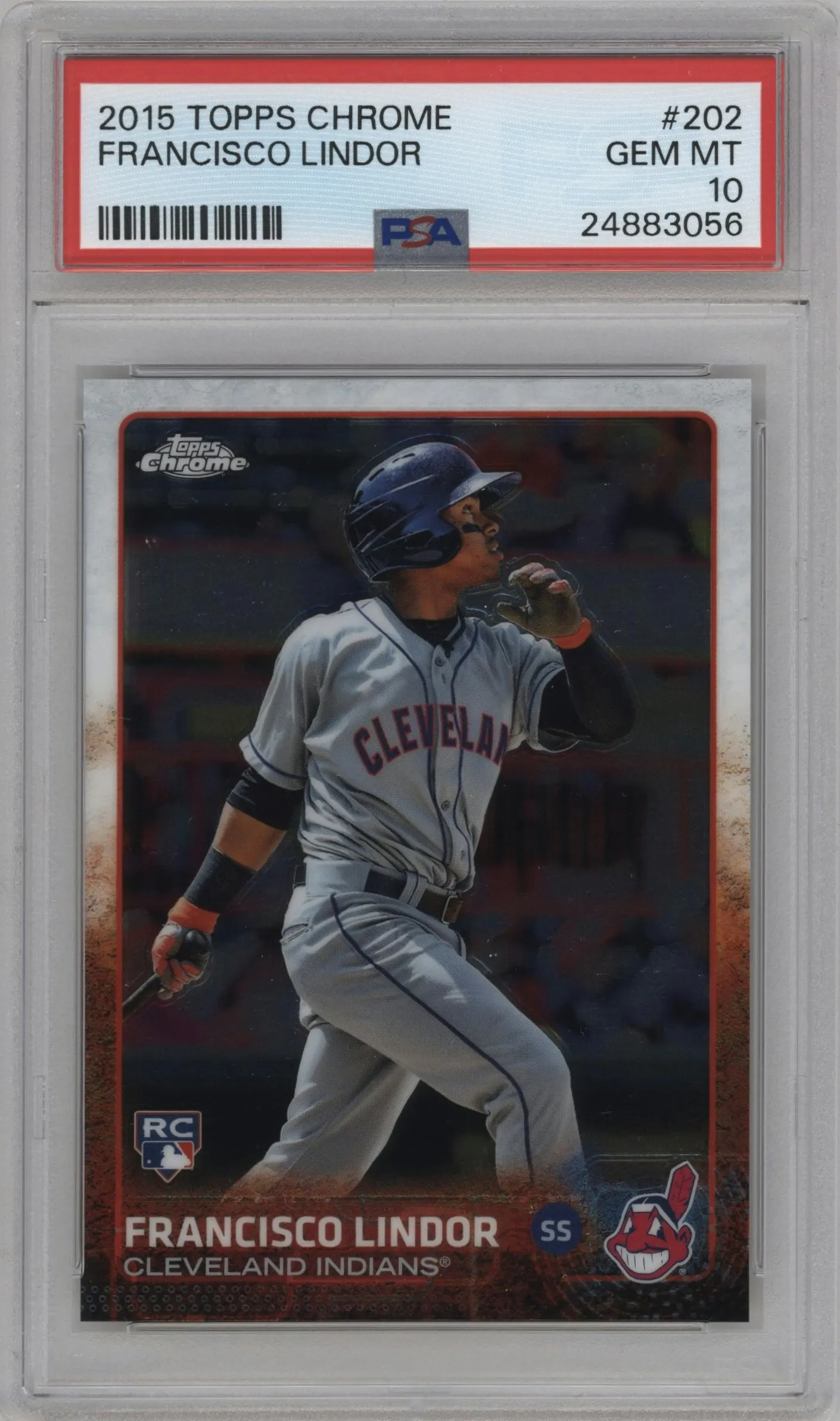 2015 Topps Chrome Francisco Lindor #202 PSA 10