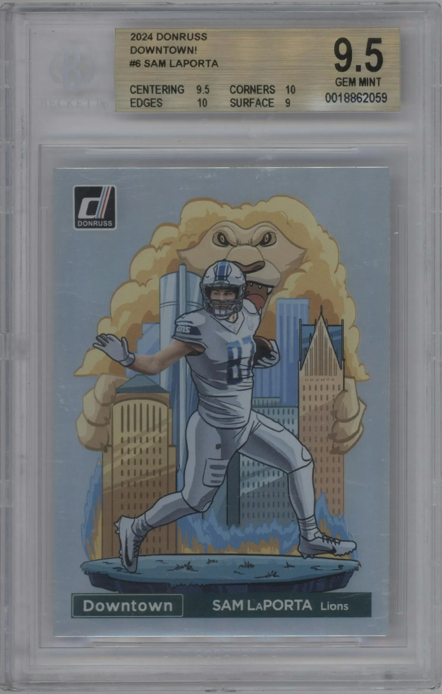2024 Donruss Downtown Sam LaPorta BGS 9.5