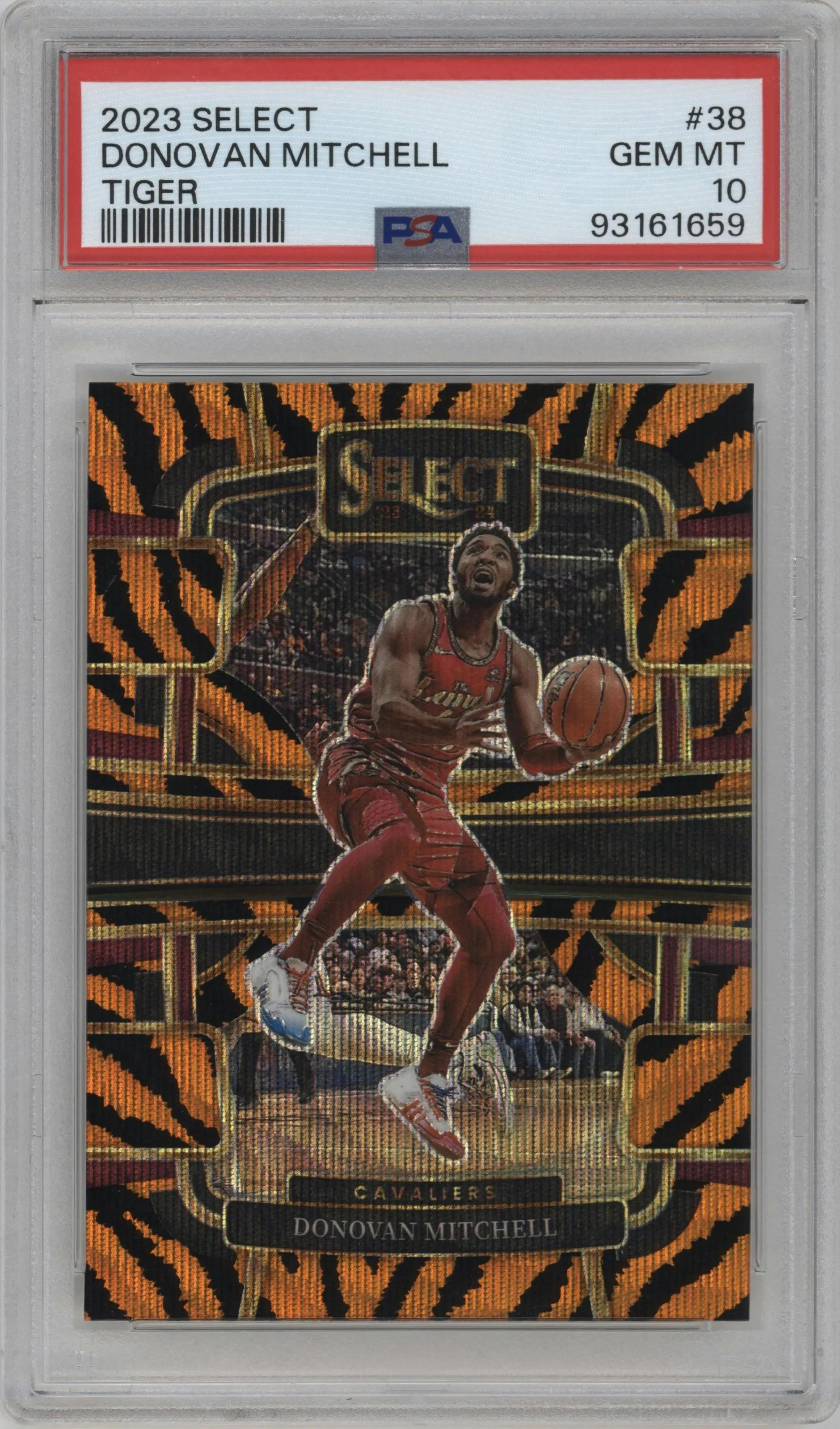 2023 Panini Select Donovan Mitchell Tiger #38 PSA 10