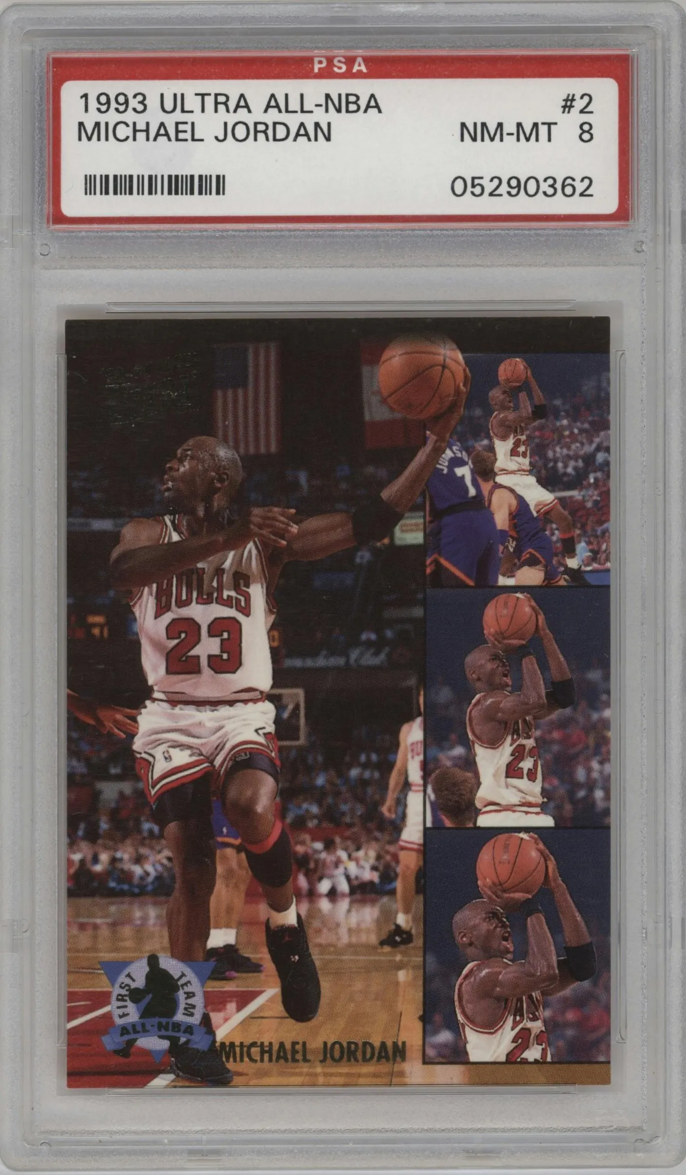 1993 Fleer Ultra All-NBA Michael Jordan #2 PSA 8