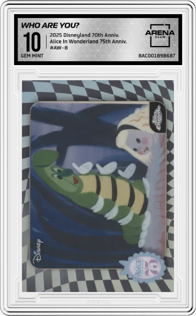 2025 Topps Disneyland 70th Anniversary Alice In Wonderland 75th Anniv. Who Are You? #AW-8 ARENA CLUB 10