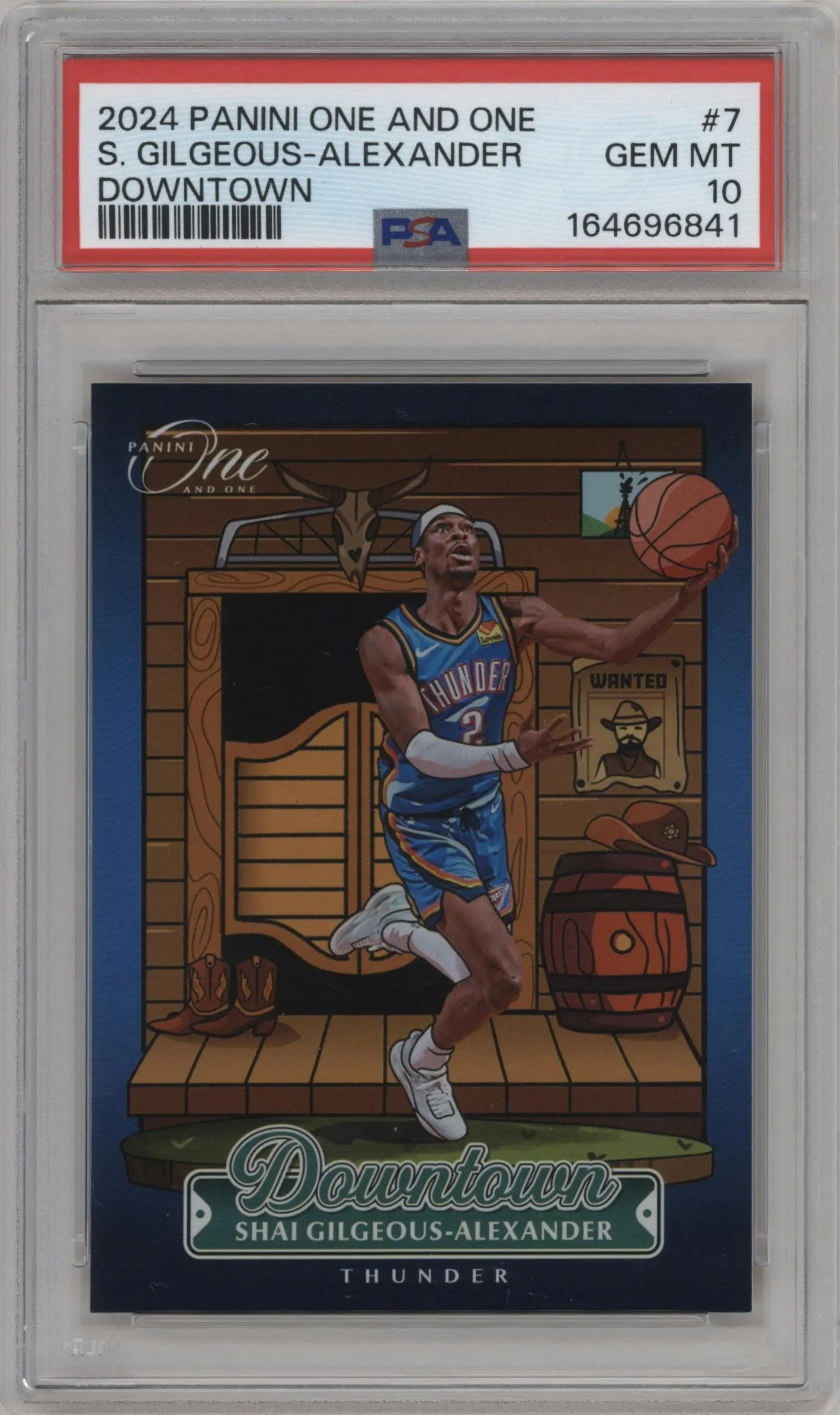 2024 Panini One and One Downtown Shai Gilgeous-Alexander #7 PSA 10