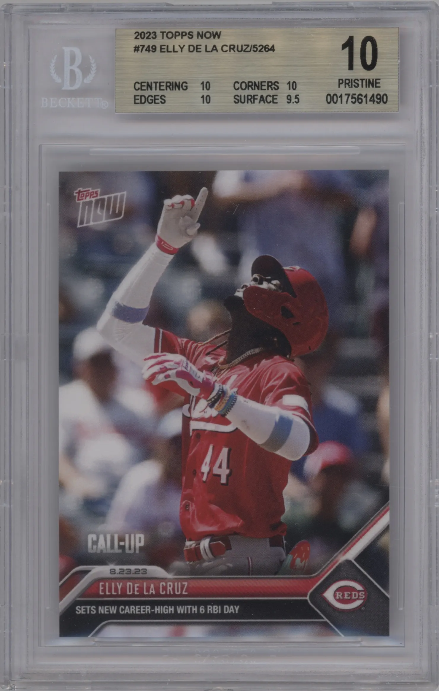 2023 Topps Now Elly De La Cruz #749 BGS 10