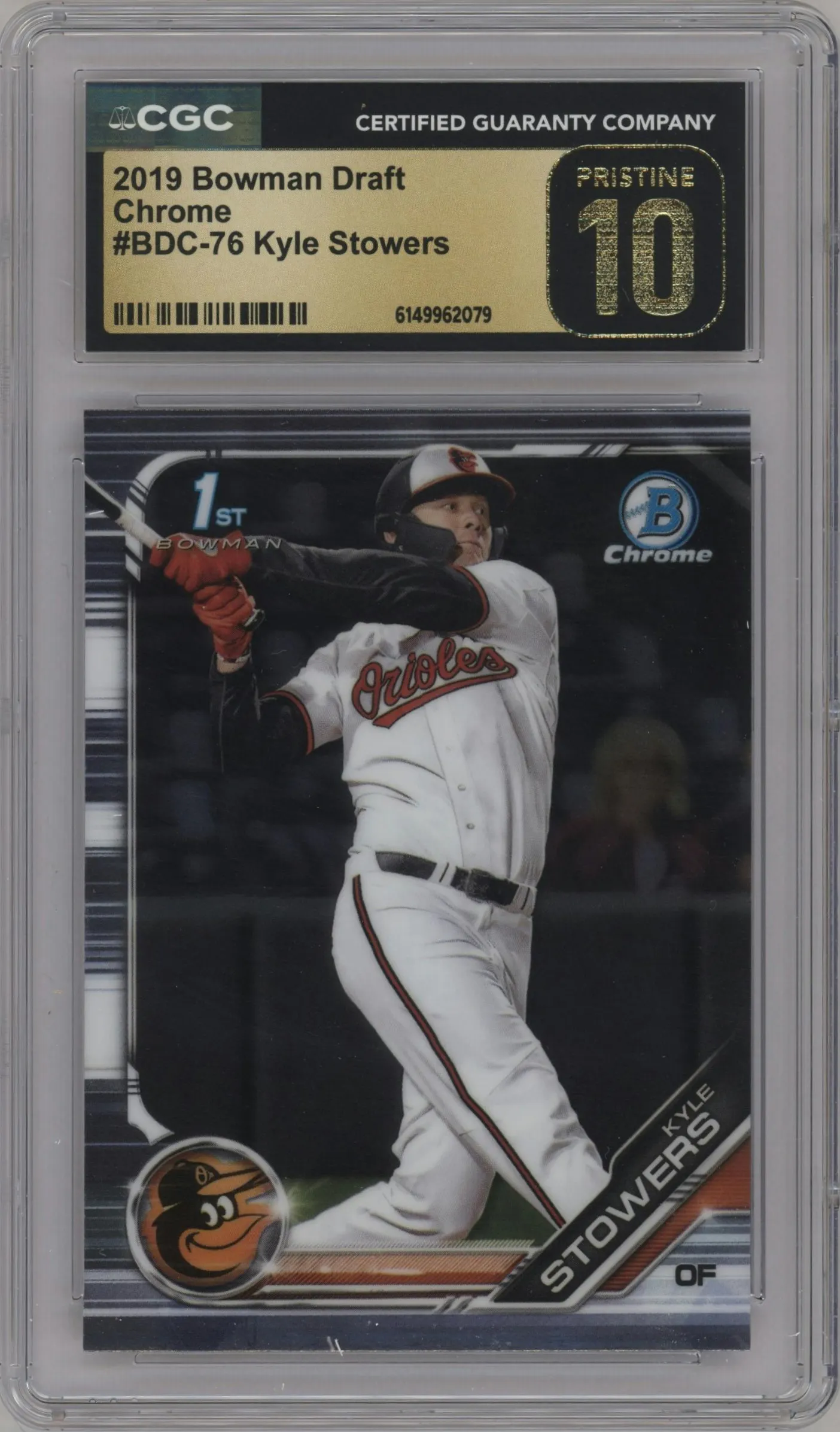 2019 Bowman Draft Chrome Kyle Stowers CGC 10