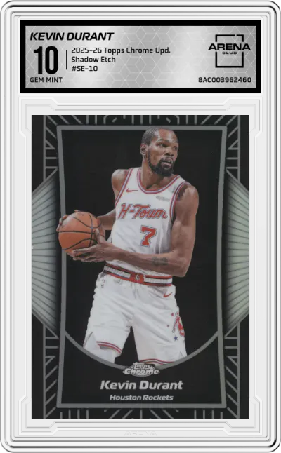 2025 Topps Chrome Update Shadow Etch Kevin Durant #SE-10 ARENA CLUB 10