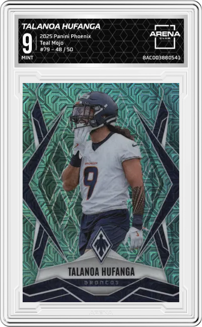 2025 Panini Phoenix Talanoa Hufanga Teal Mojo Prizm #79 ARENA CLUB 9
